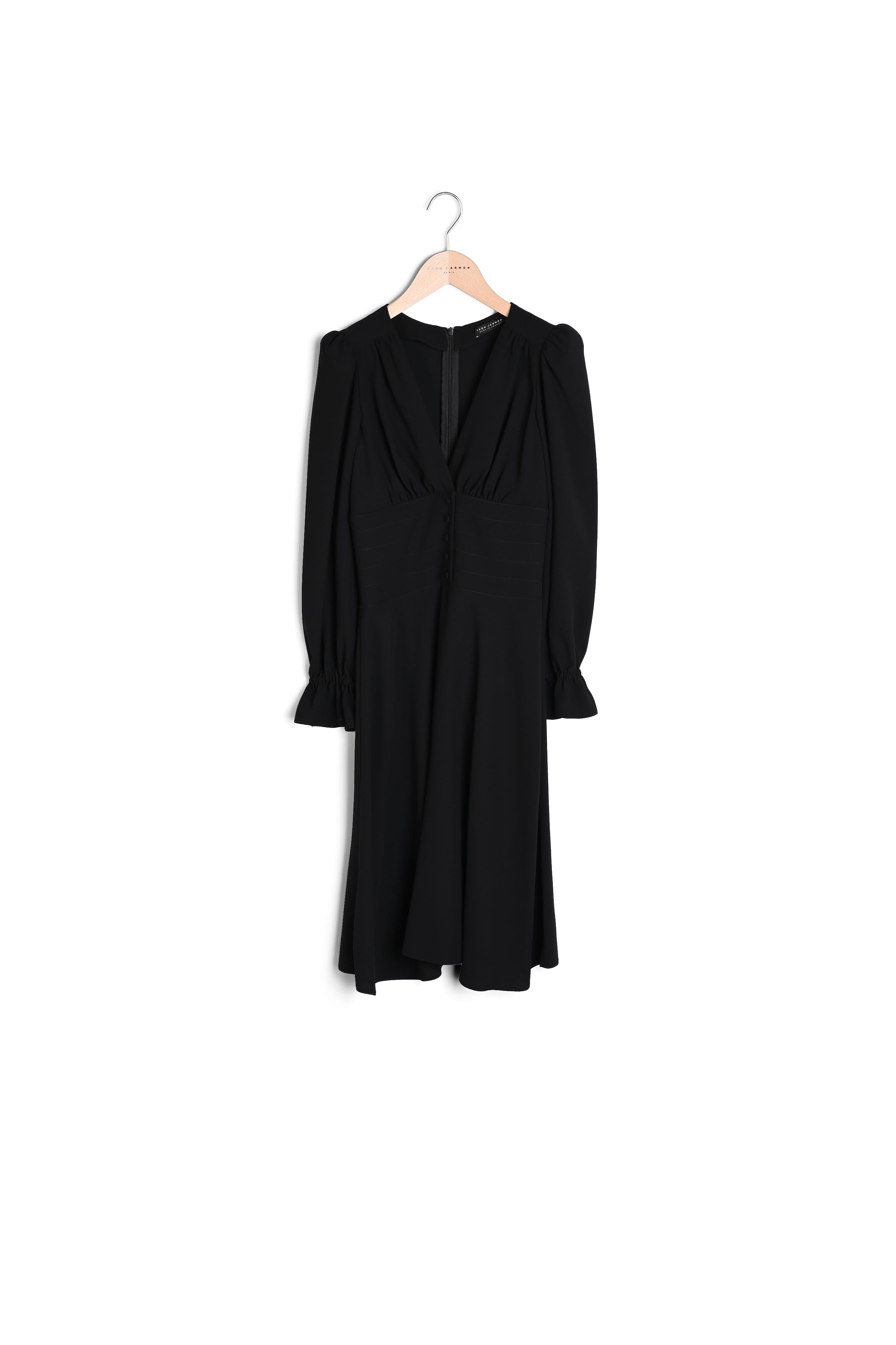 Robe Rosaria noire en crêpe Faume - seconde main