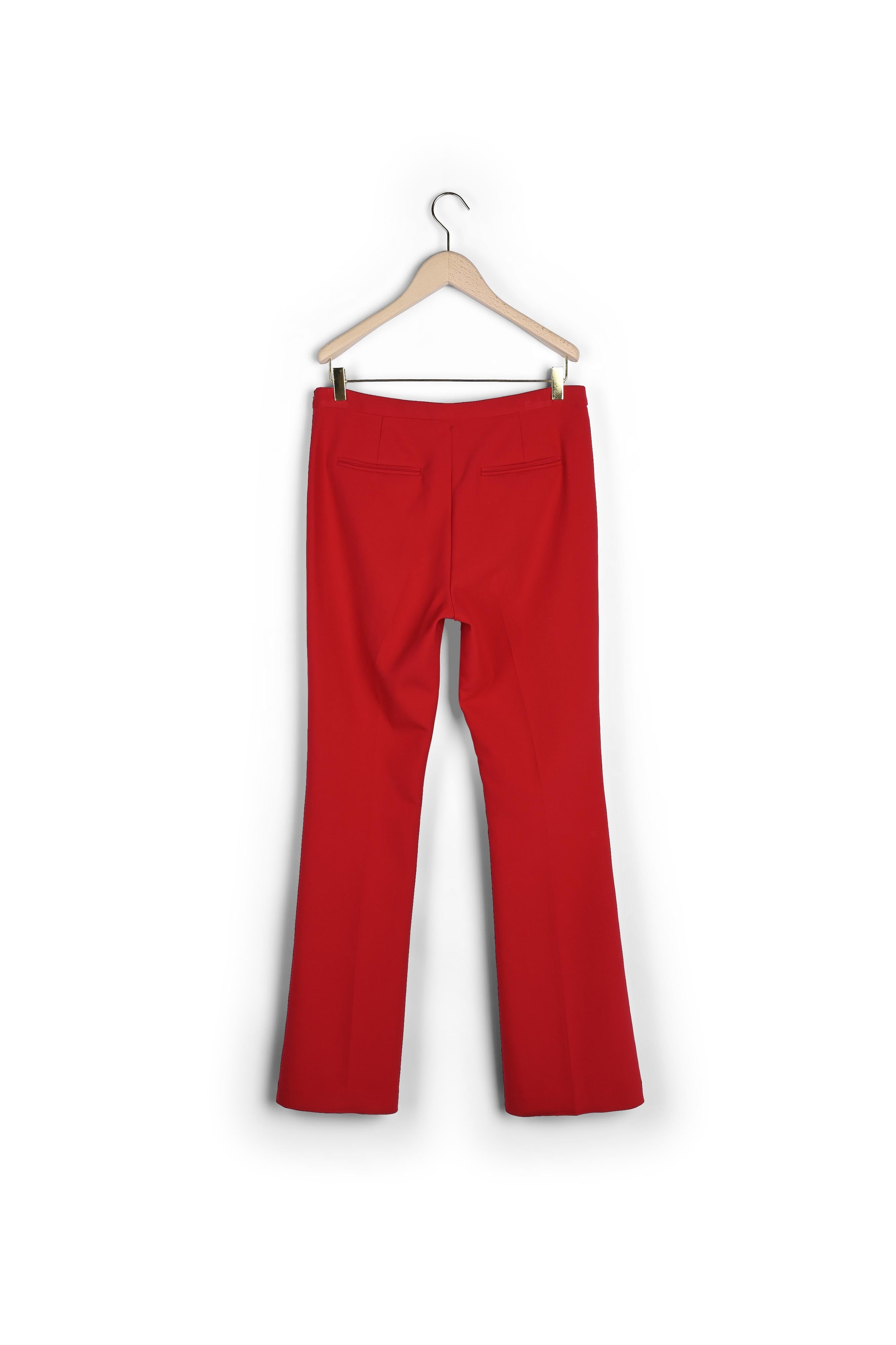 Pantalon Pearl rouge en toile double Faume - seconde main