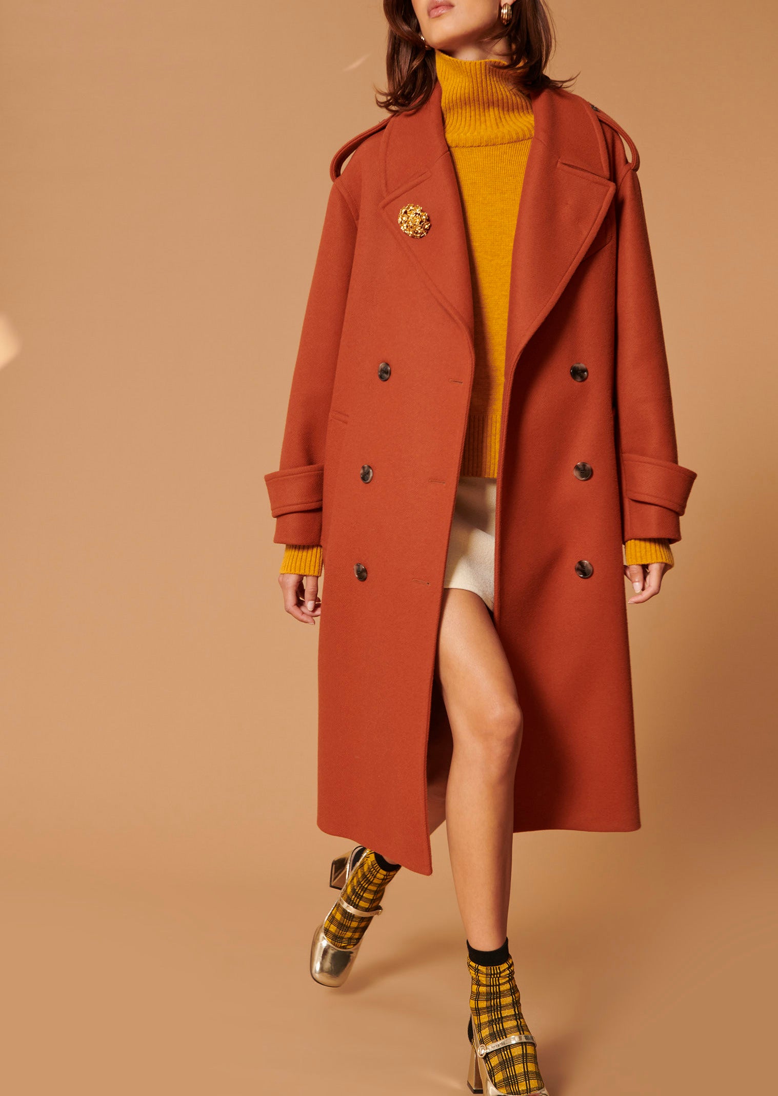 Pull Prague jaune en laine Faume - seconde main