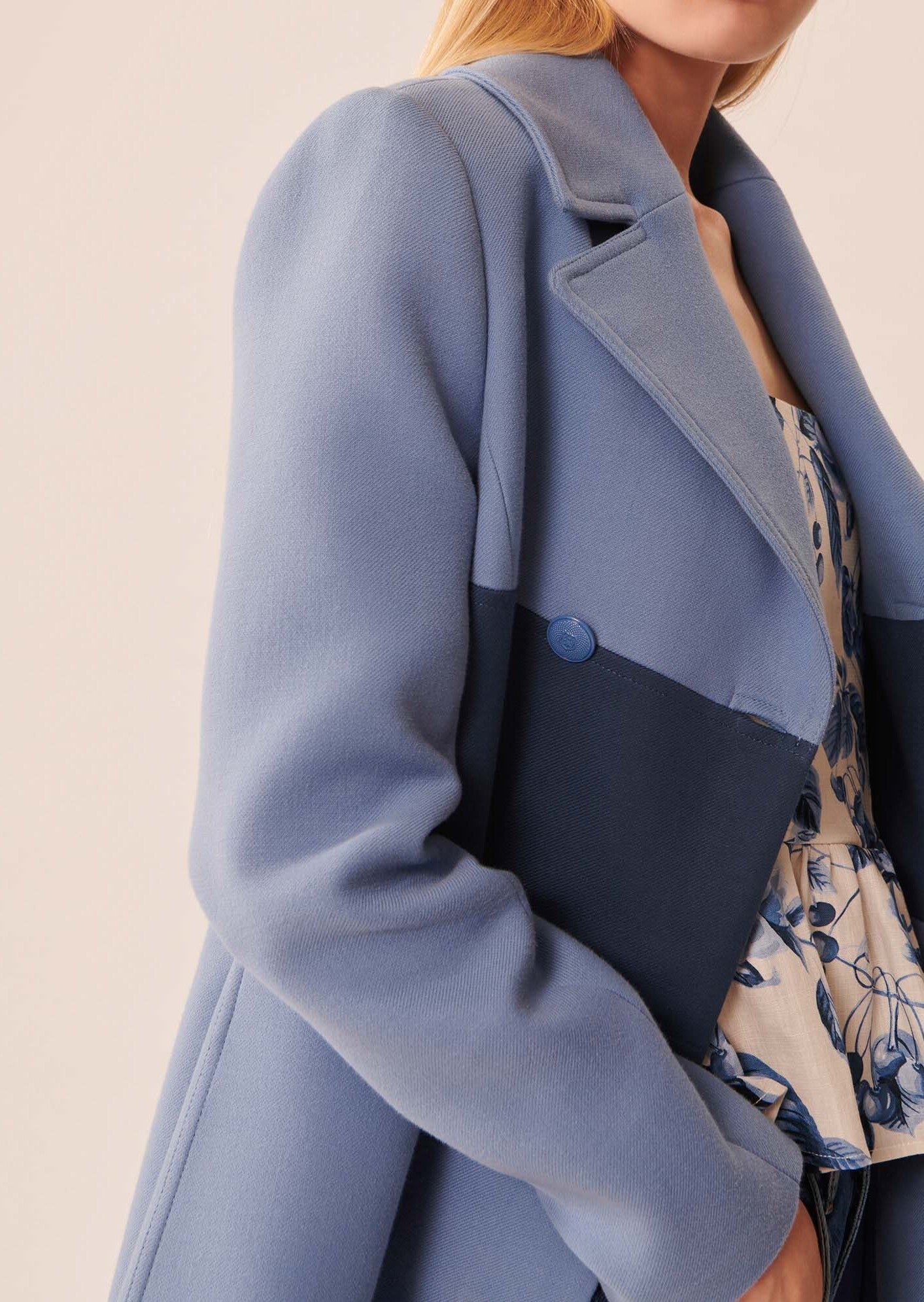 Manteau Marinella bleu en double coton Faume - seconde main