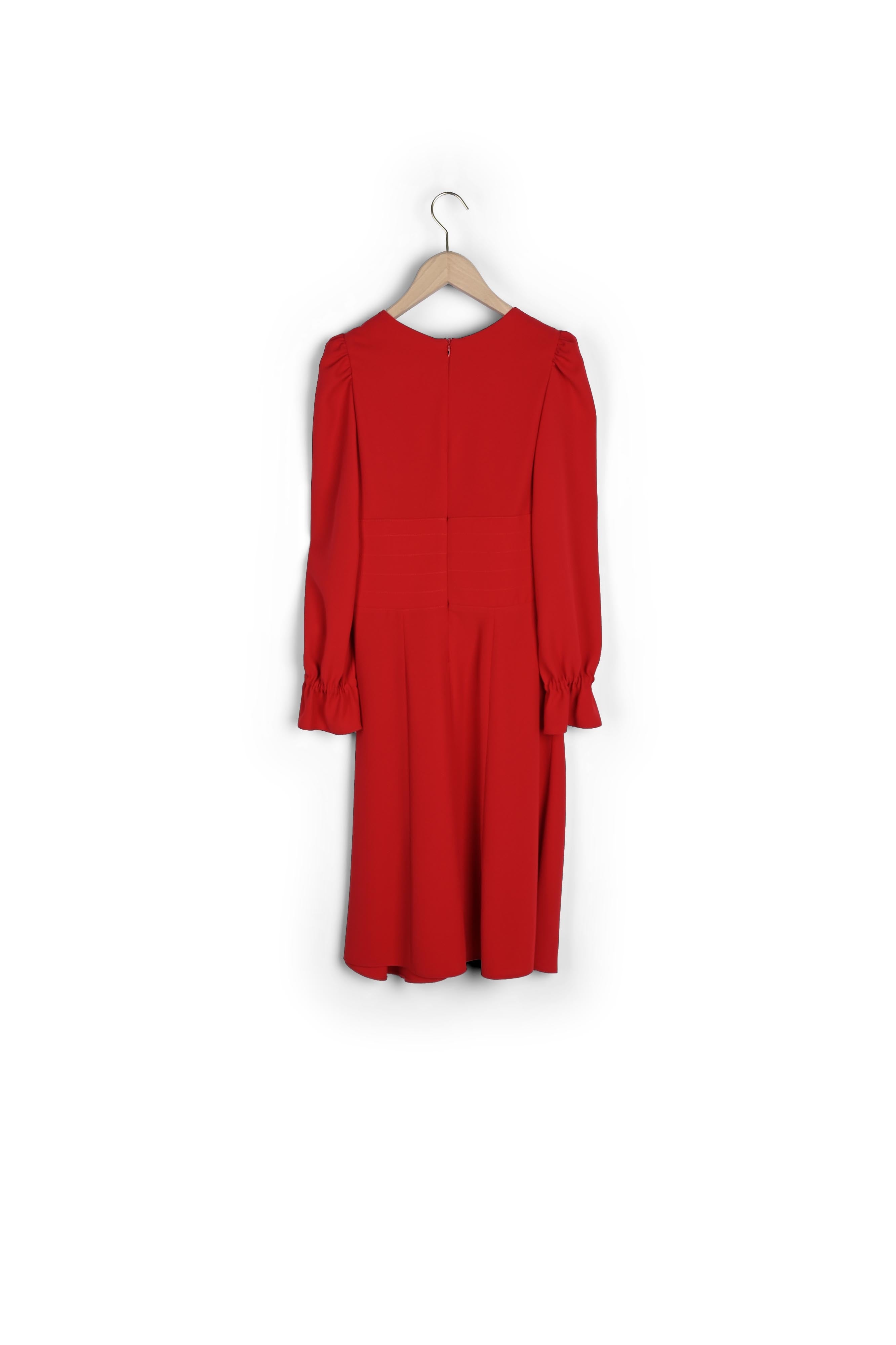 Robe Rosaria rouge en crêpe Faume - seconde main