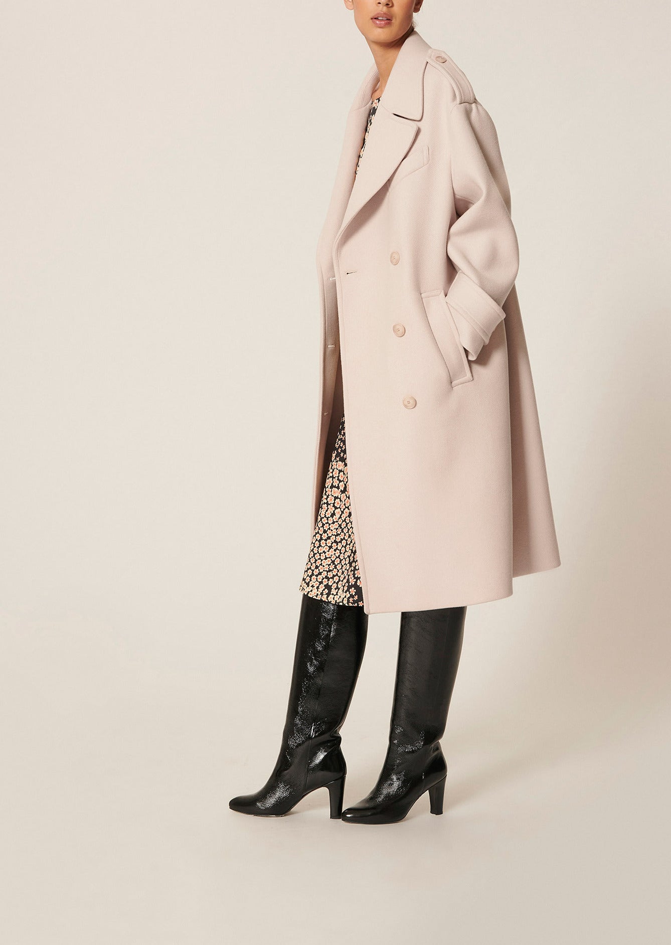 Manteau Maxime écru en laine Faume - seconde main