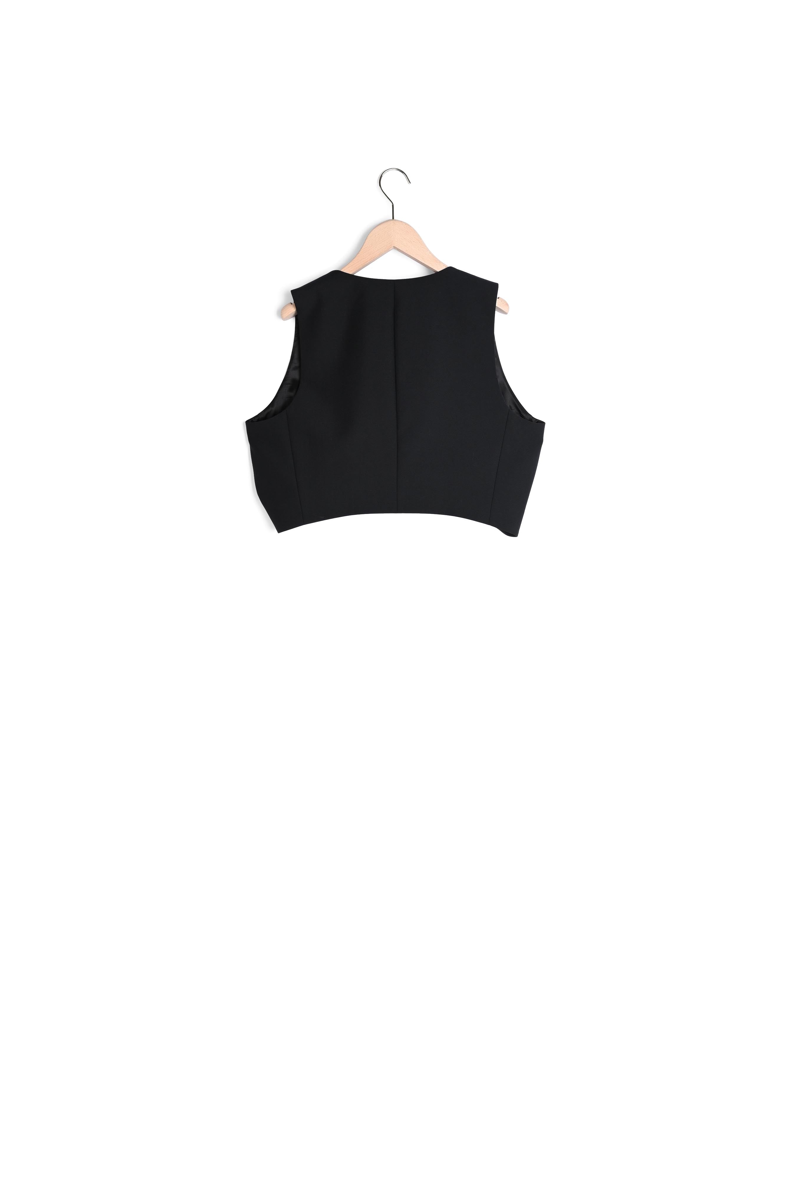 Gilet Gallia noir en laine froide Faume - seconde main