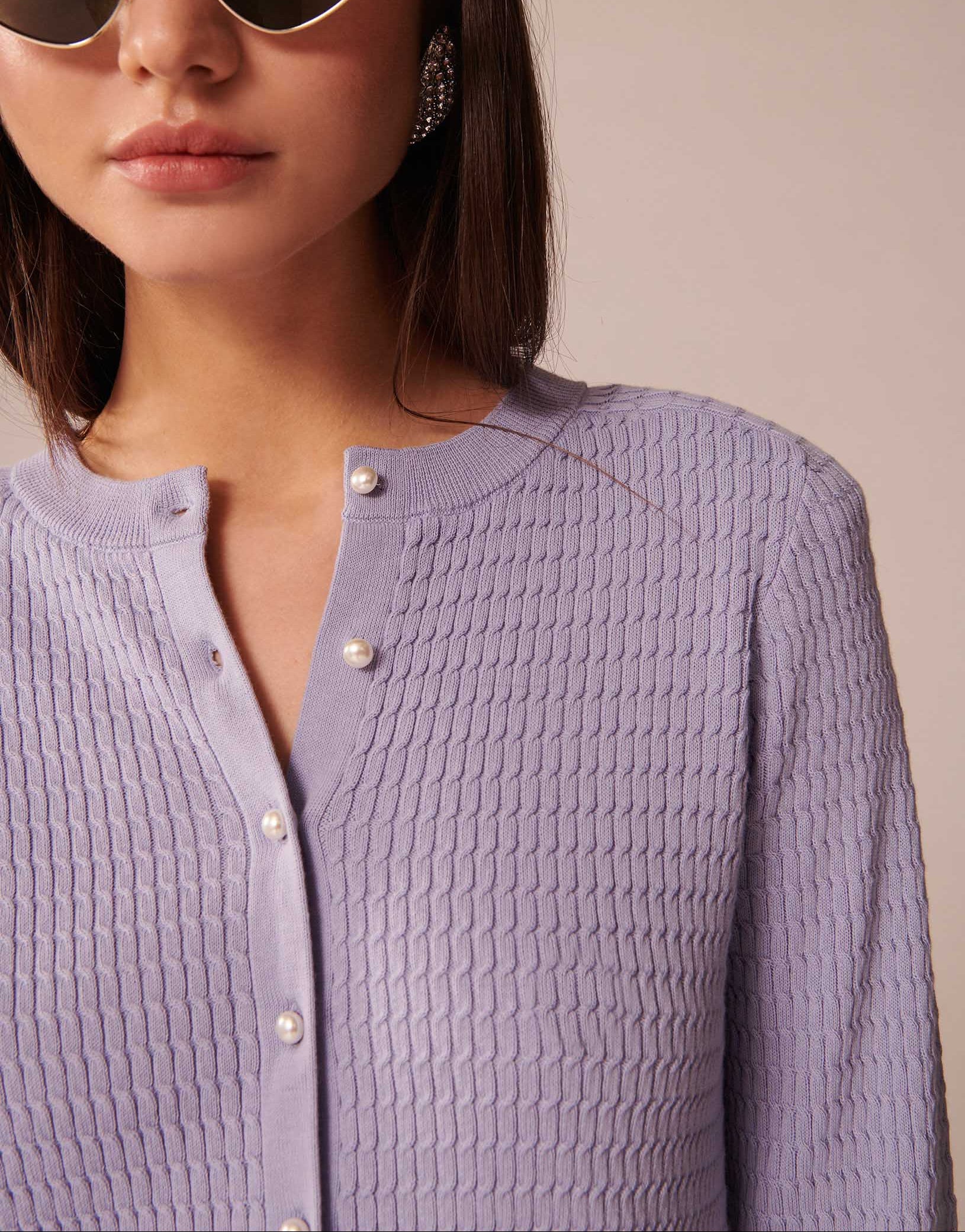 Gilet Graig parme en coton extrafin Faume - seconde main