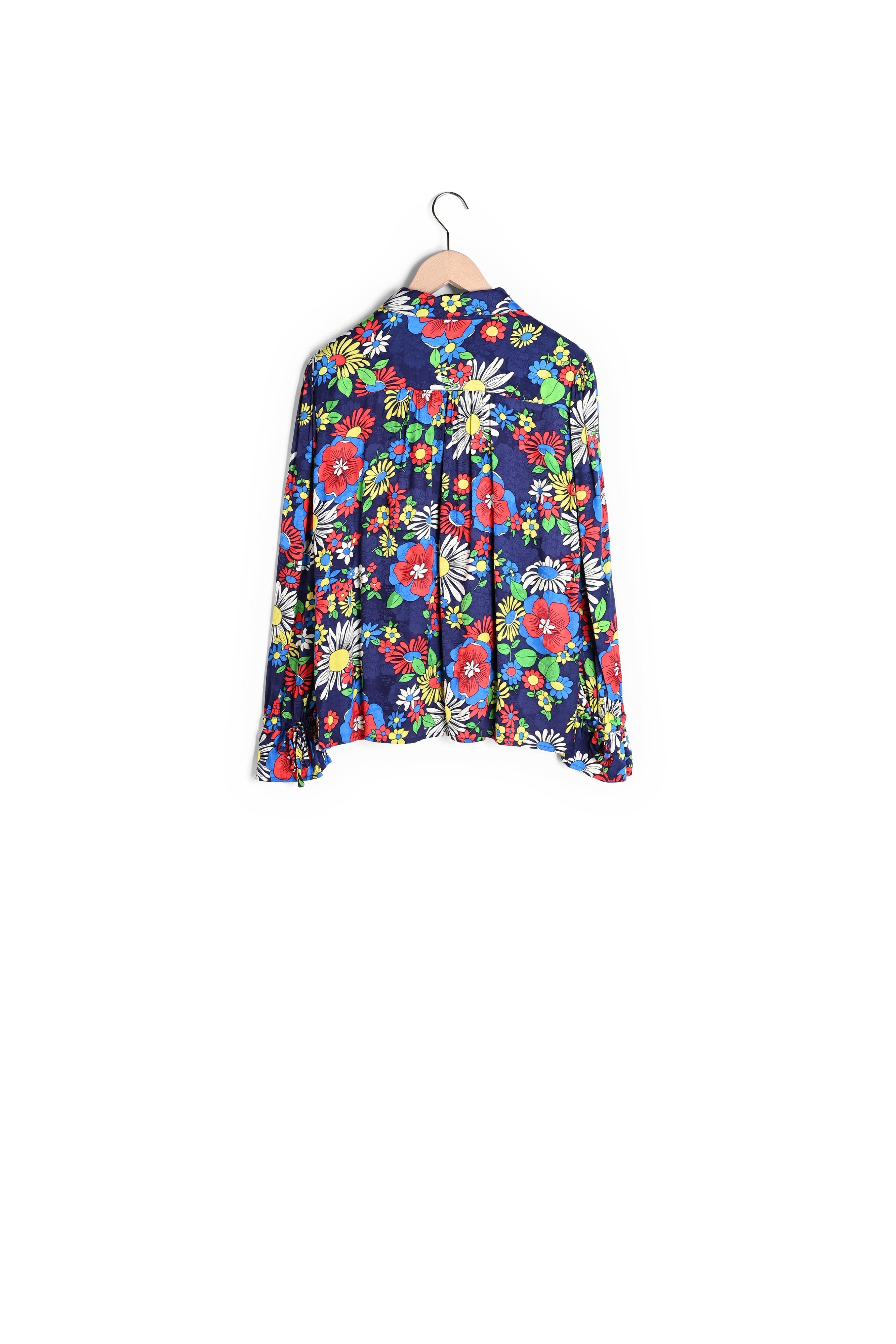 Top Tahili bleu imprimé fleurs Faume - seconde main