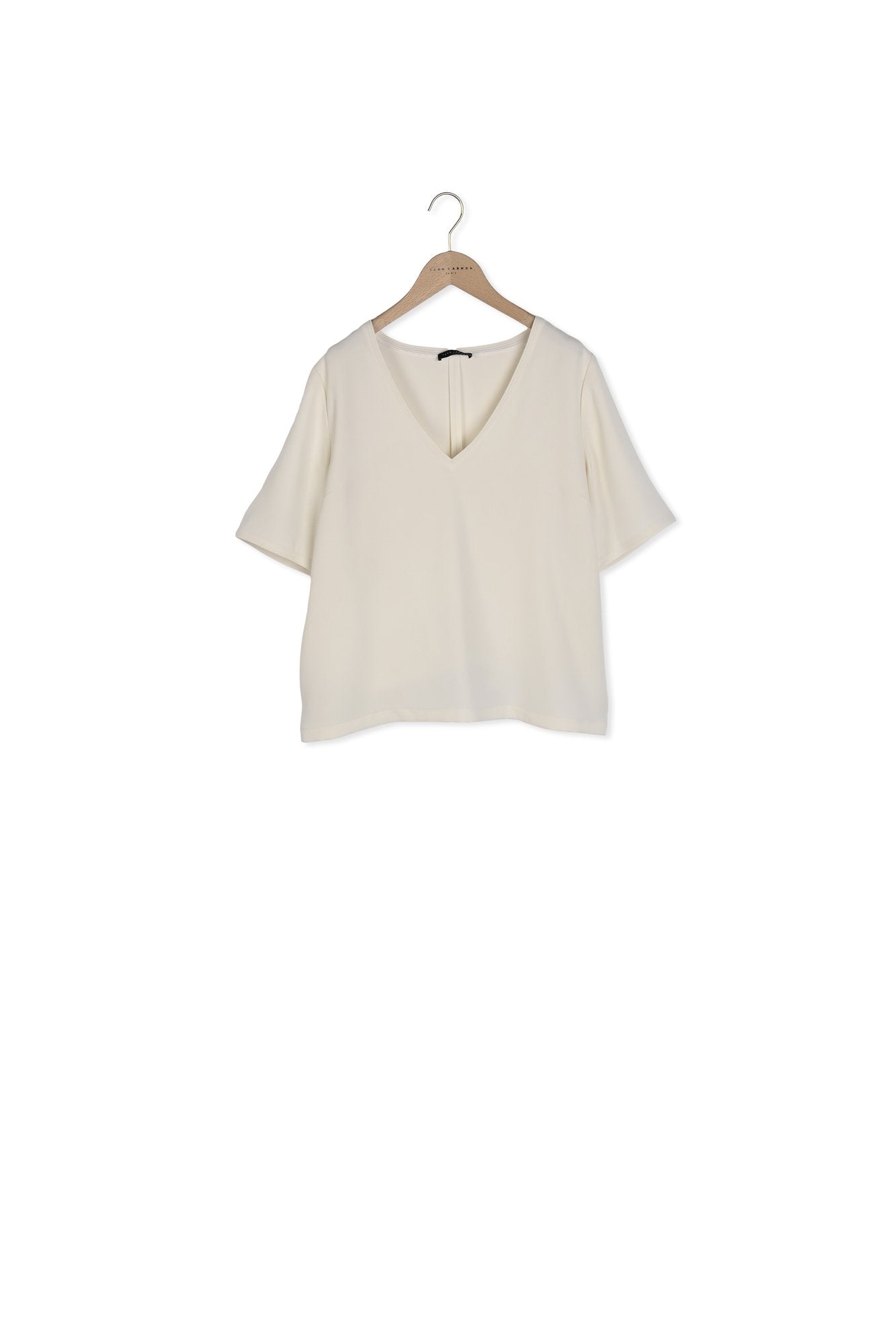 Top Toscane écru en crêpe Faume - seconde main