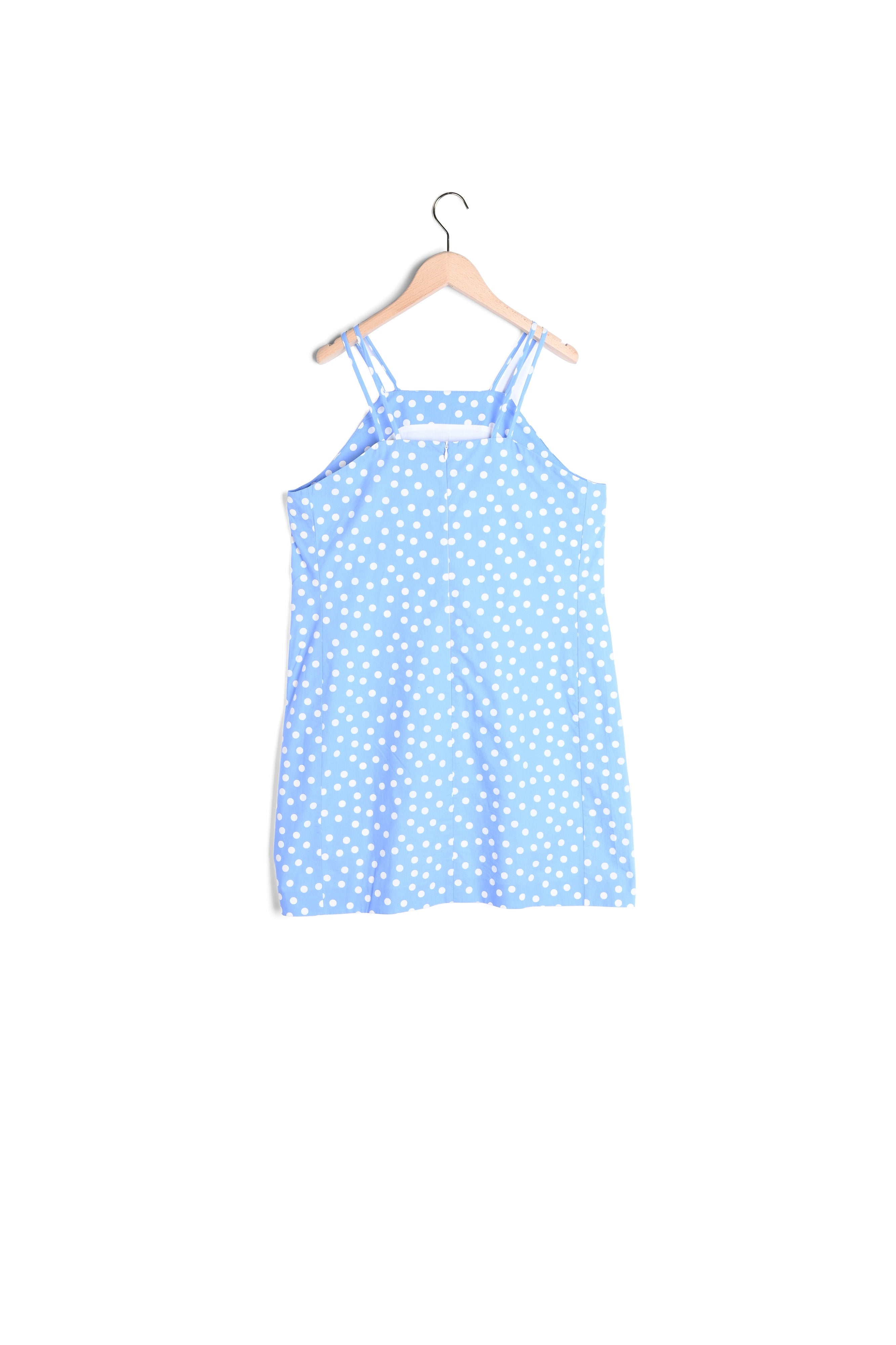 Mini robe Ryemi bleu tendre à pois en coton Faume - seconde main