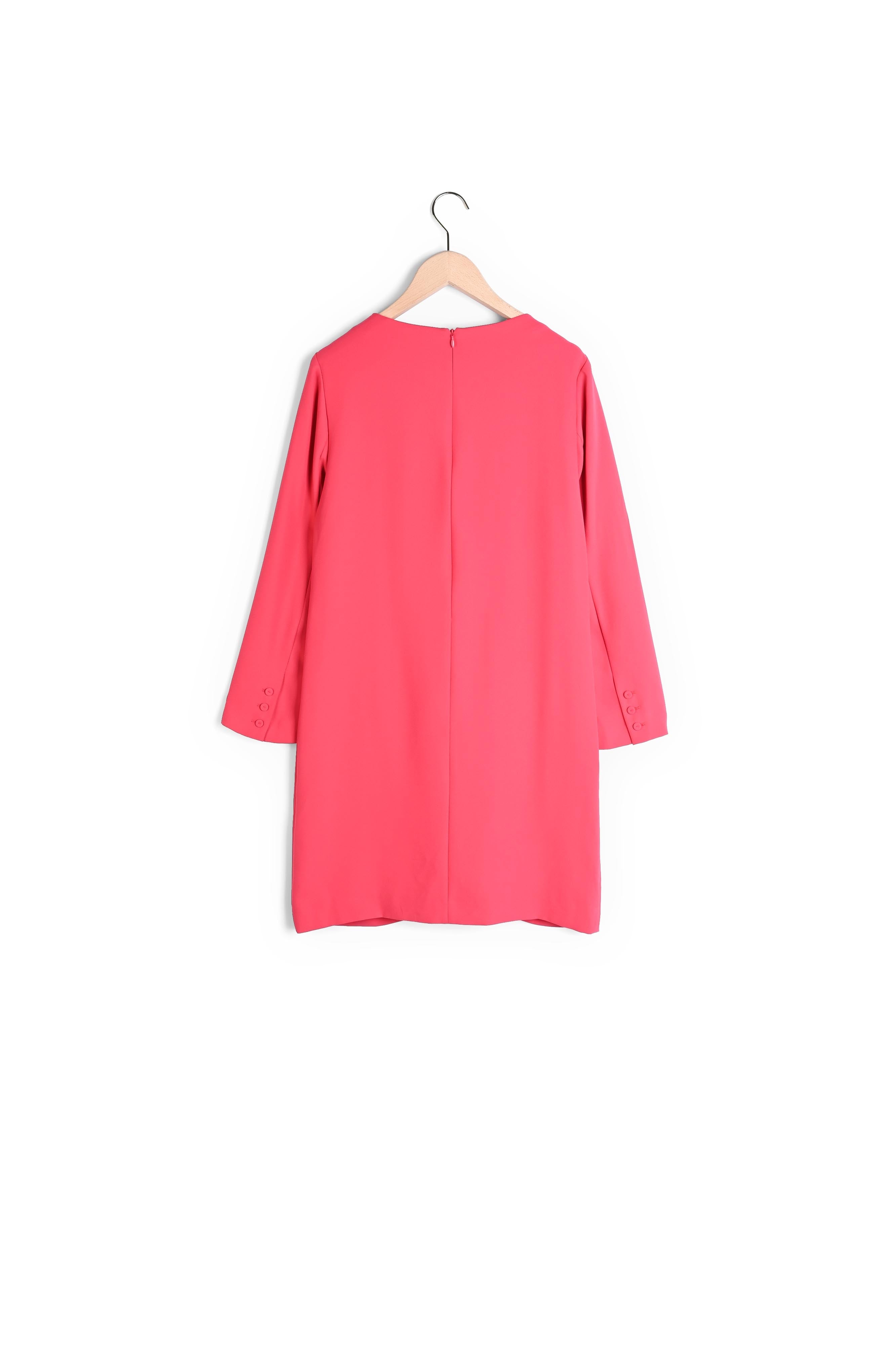 Robe courte Rosalinda en crêpe lourd rose Faume - seconde main