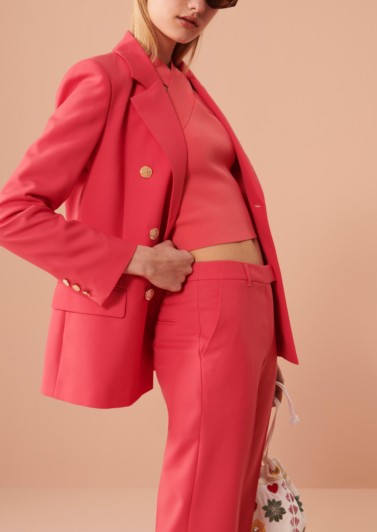 Veste Virgie rose en laine froide Faume - seconde main