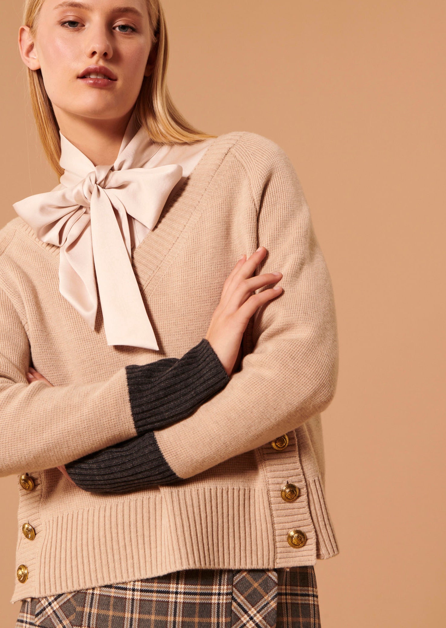 Pull Promesse beige en laine Faume - seconde main