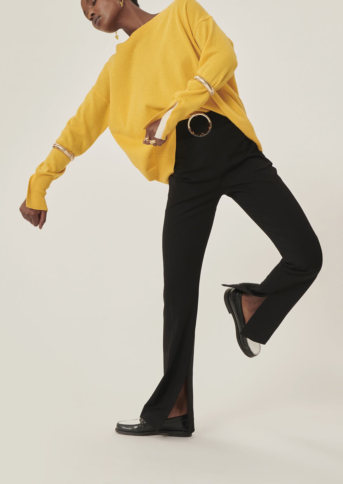 Pull Portobello jaune en cachemire Faume - seconde main