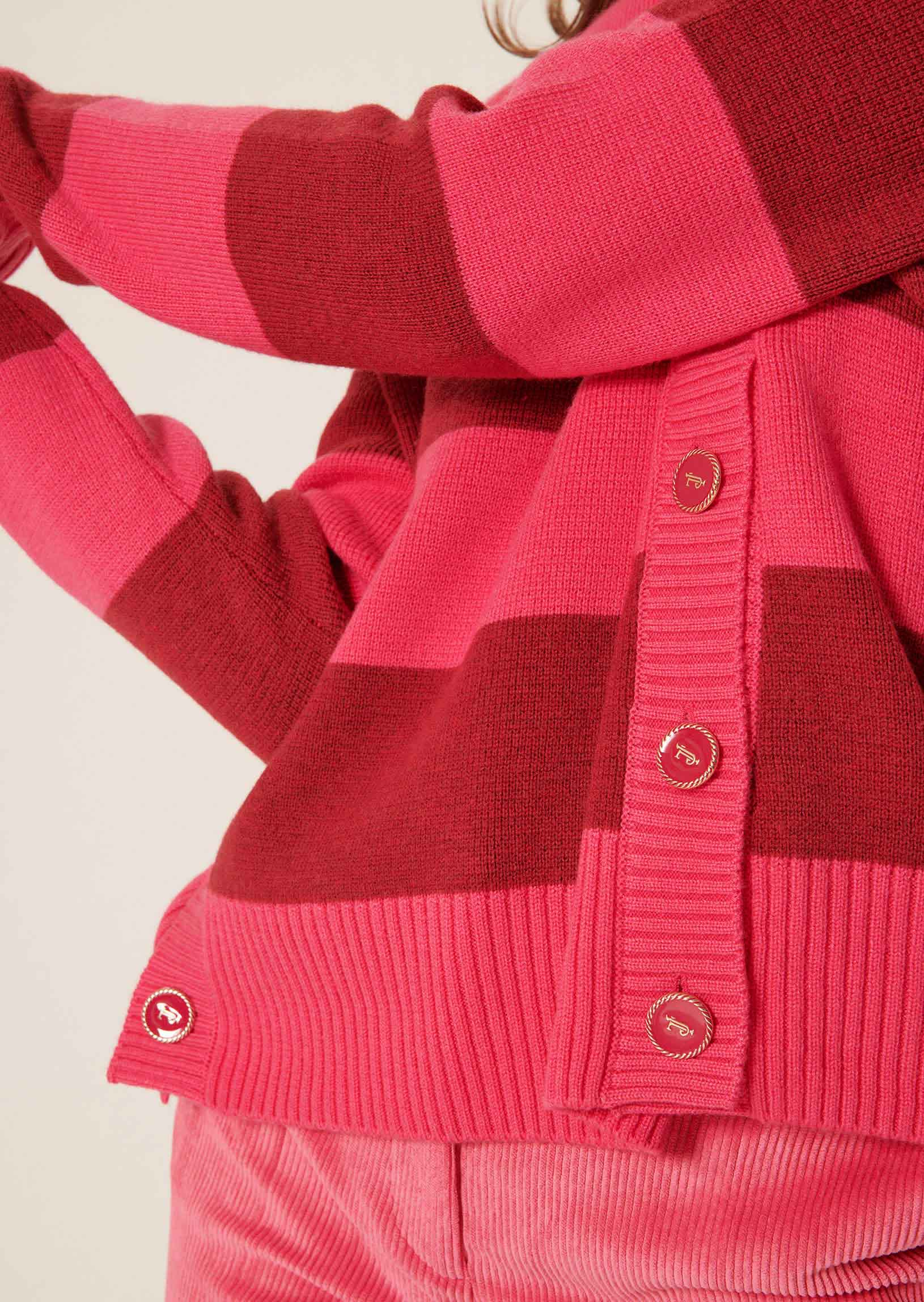 Pull Prague rose en laine Faume - seconde main