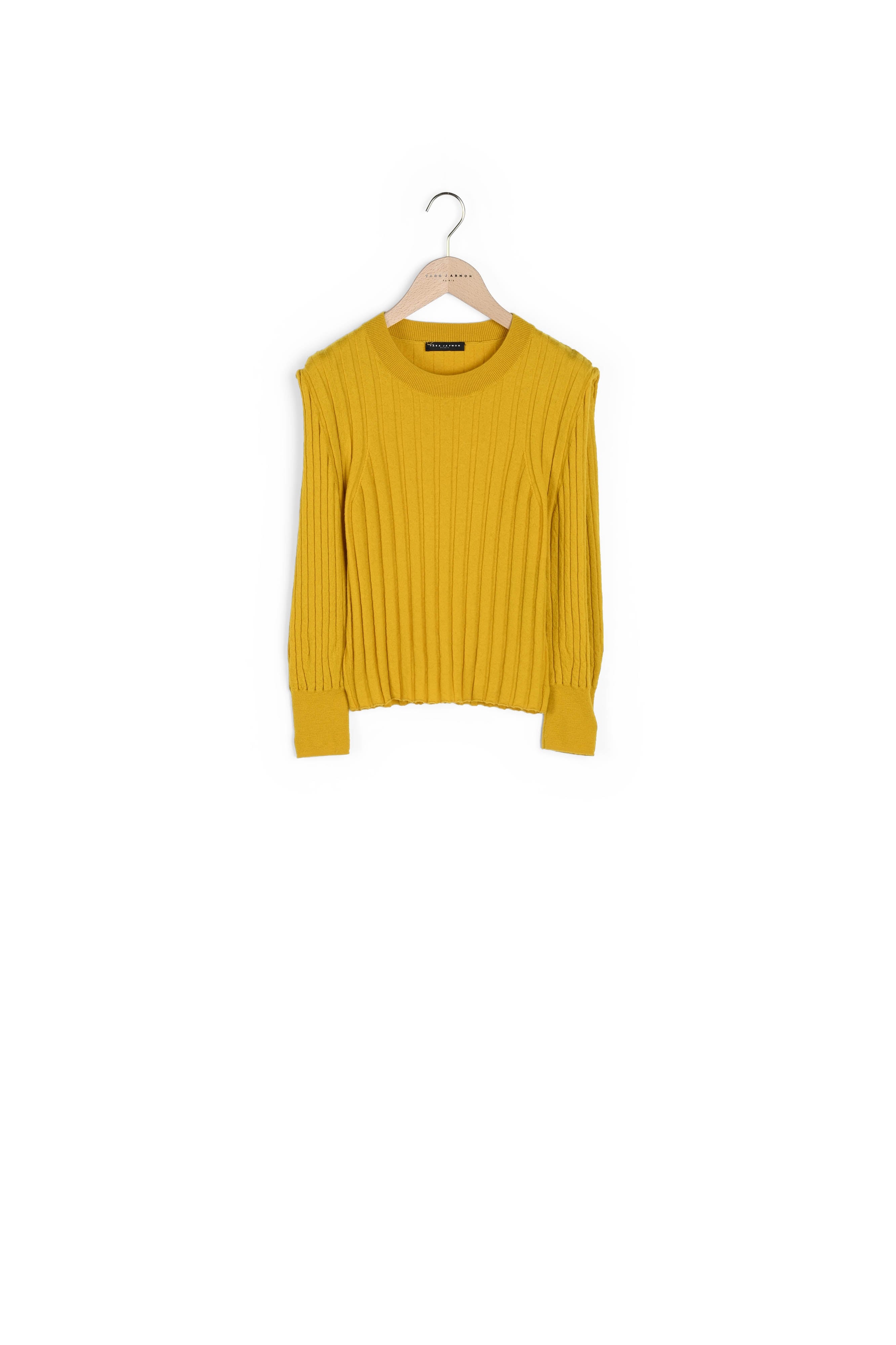 Pull Palatine jaune en laine merinos Faume - seconde main