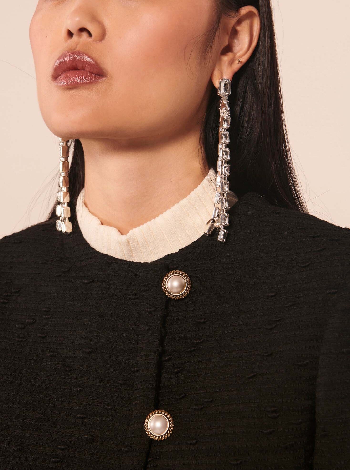 Veste Valda noire en tweed Faume - seconde main