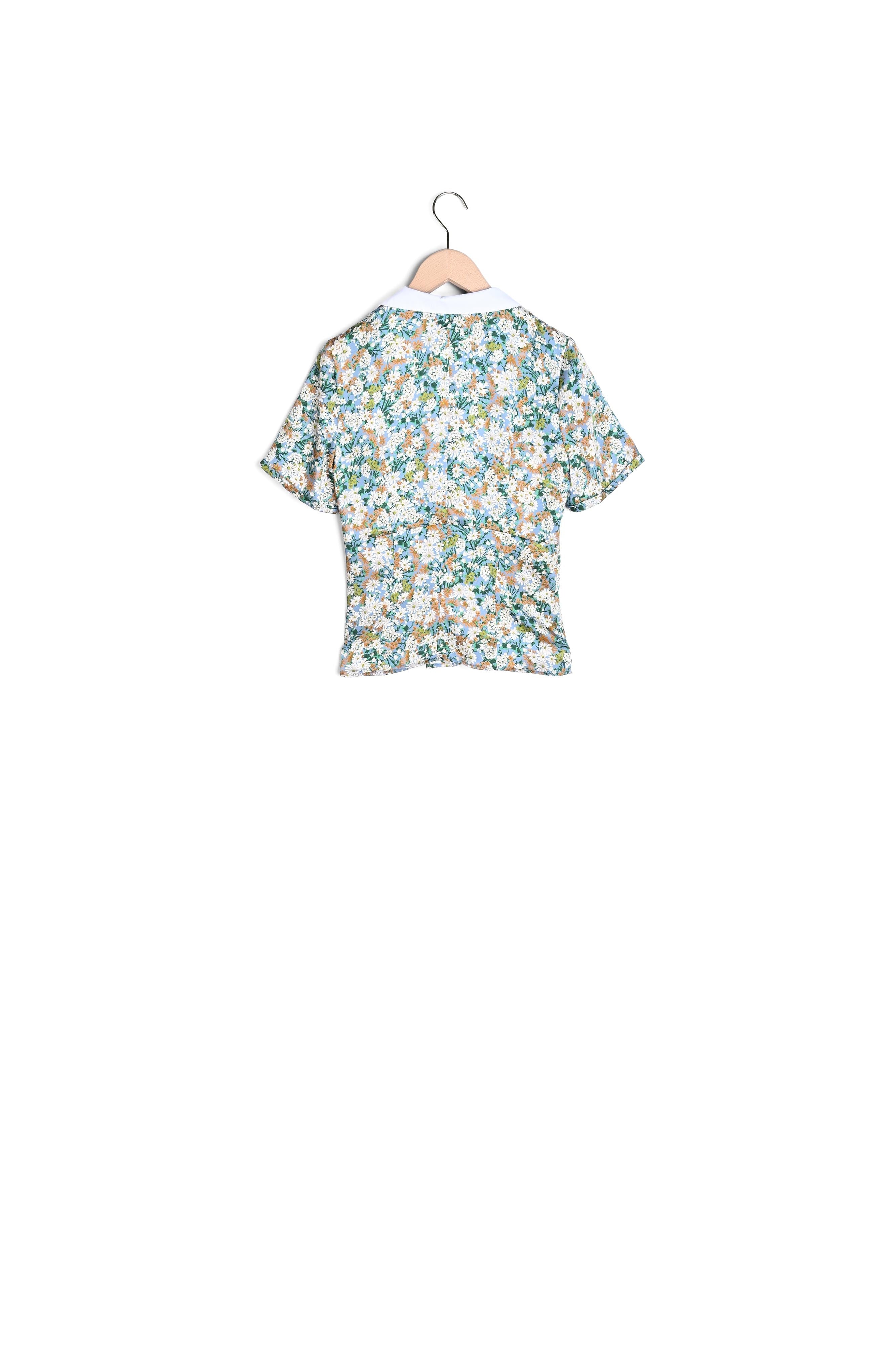 Blouse Titouan bleu tendre imprimé paquerettes Faume - seconde main