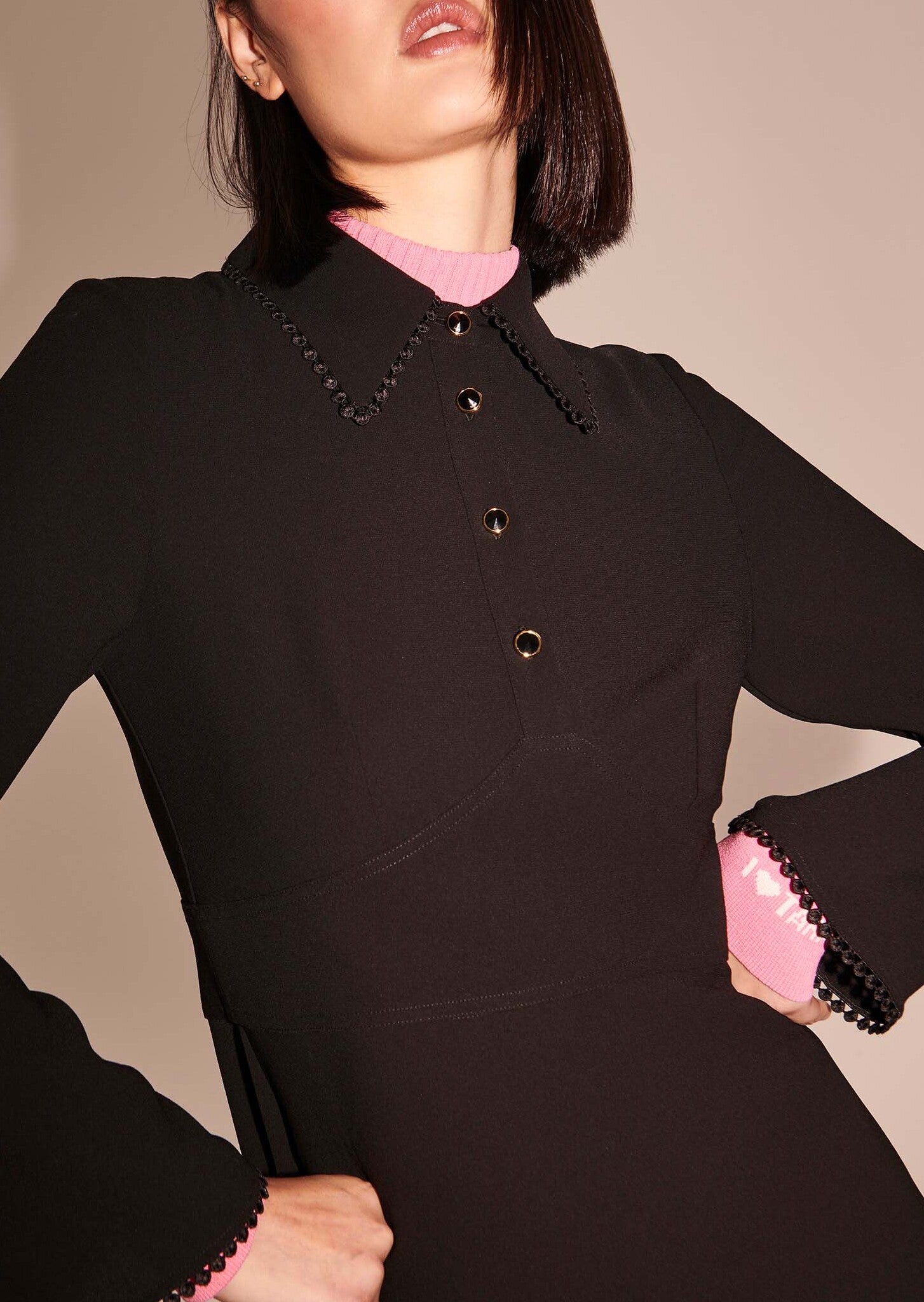 Robe Rielle noire en crêpe Faume - seconde main