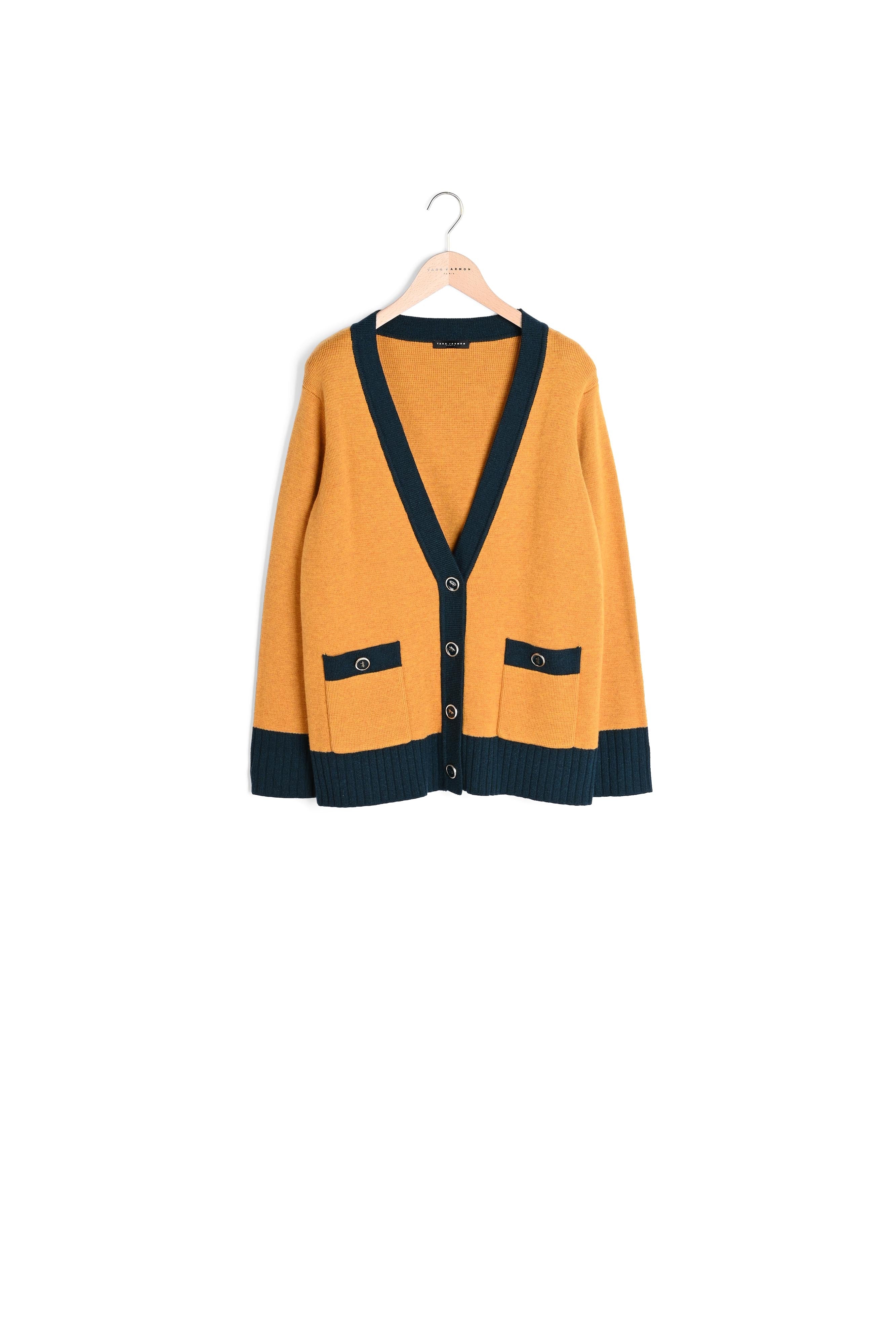 Gilet Gia jaune en laine Faume - seconde main
