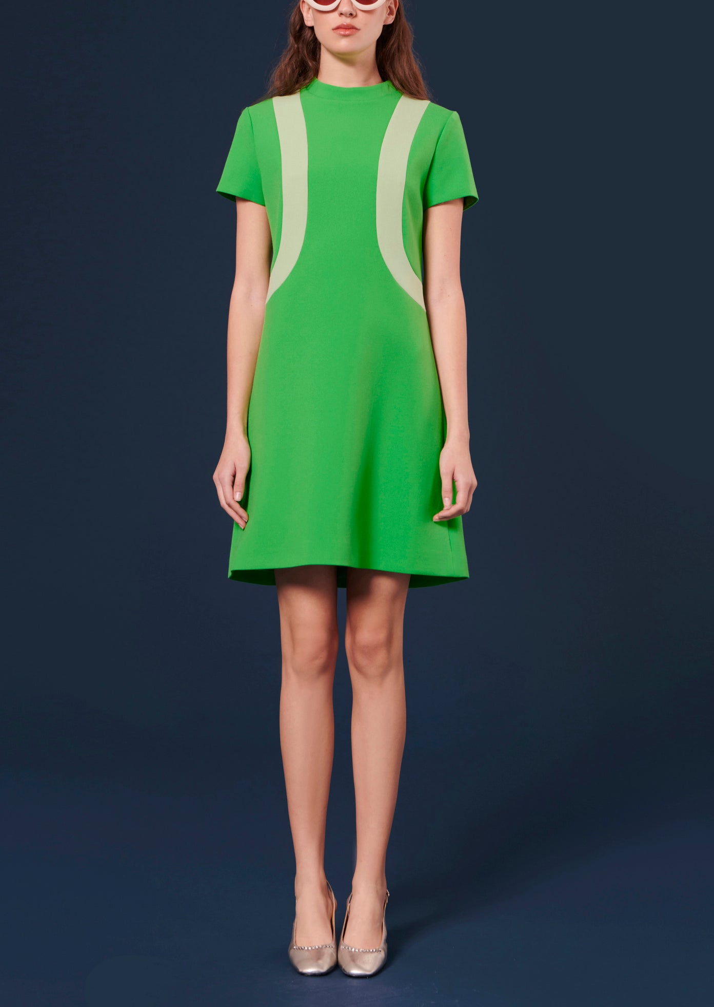 Robe Raquel verte en toile double Faume - seconde main