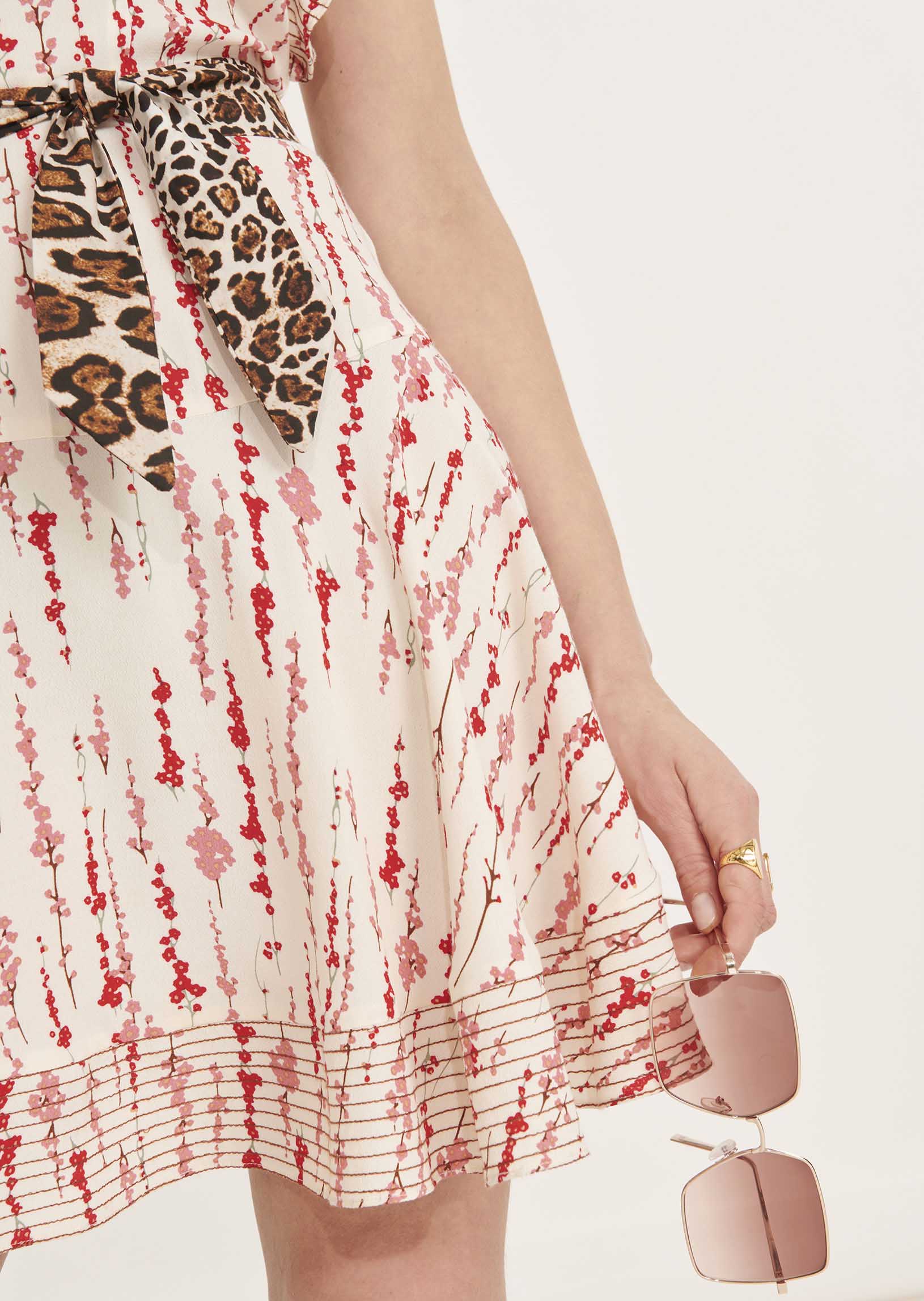 Robe courte Reha écrue imprimé fleuri Faume - seconde main