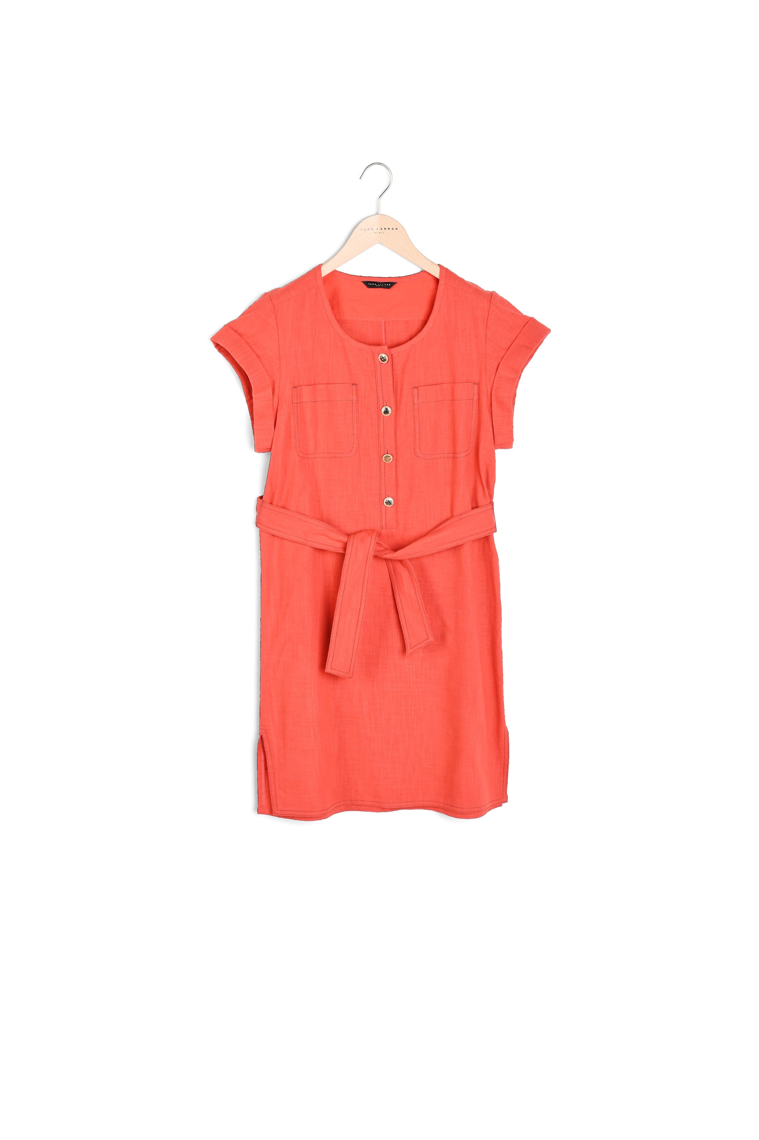 Robe Richelieu rouge en coton Faume - seconde main