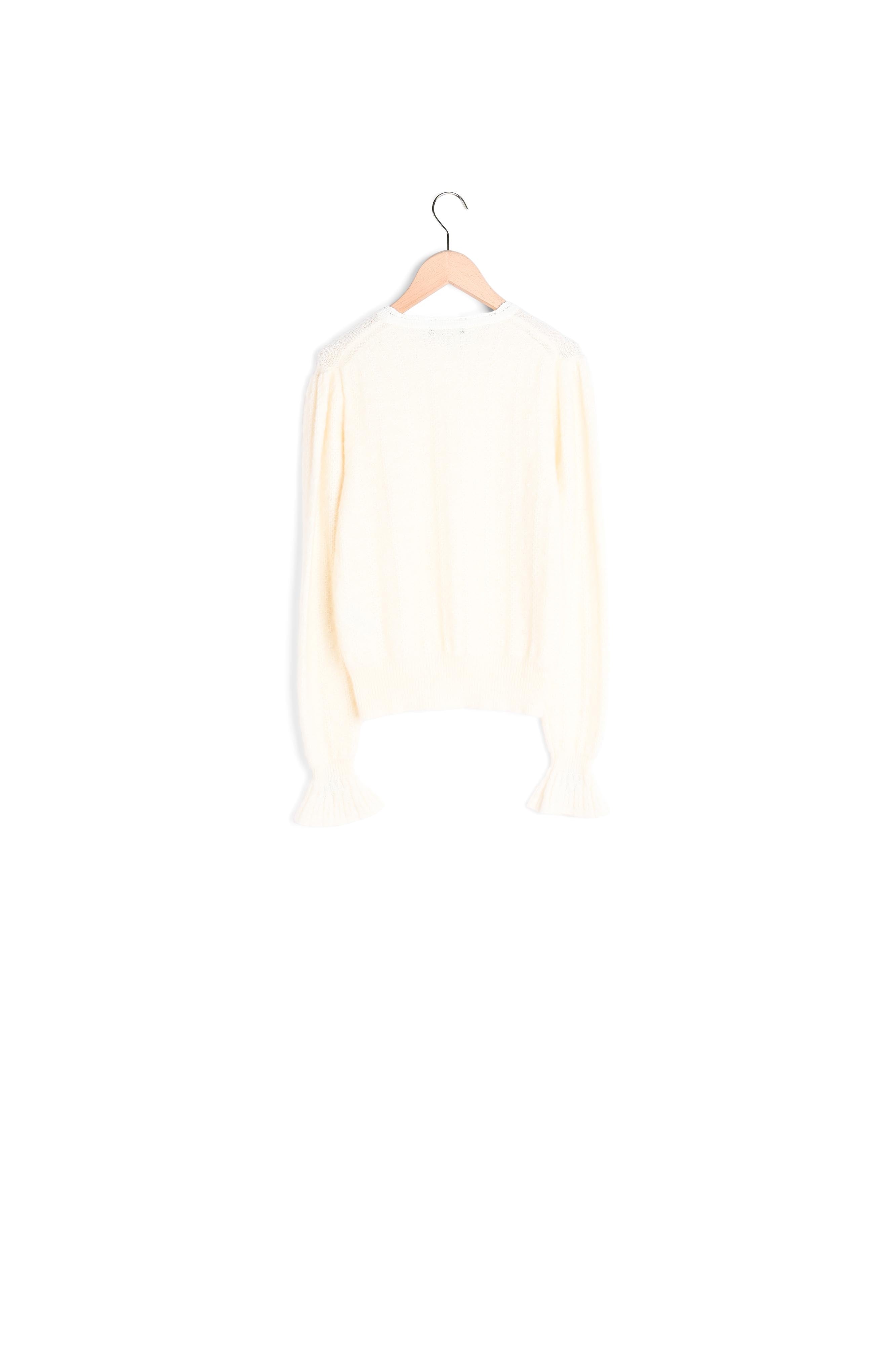 Gilet Gypsie écru en mohair et laine Faume - seconde main