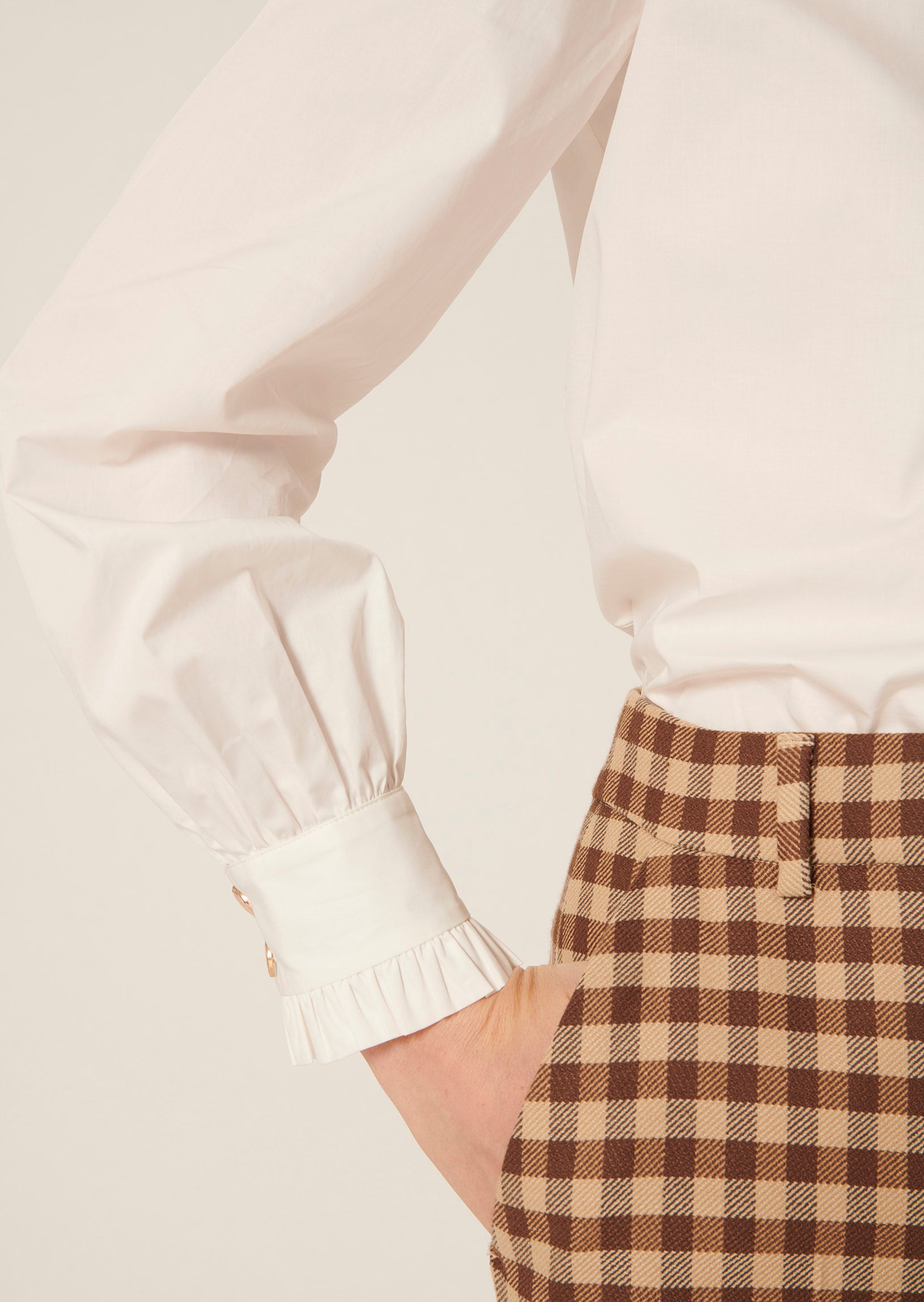 Chemise Christie blanche en popeline Faume - seconde main