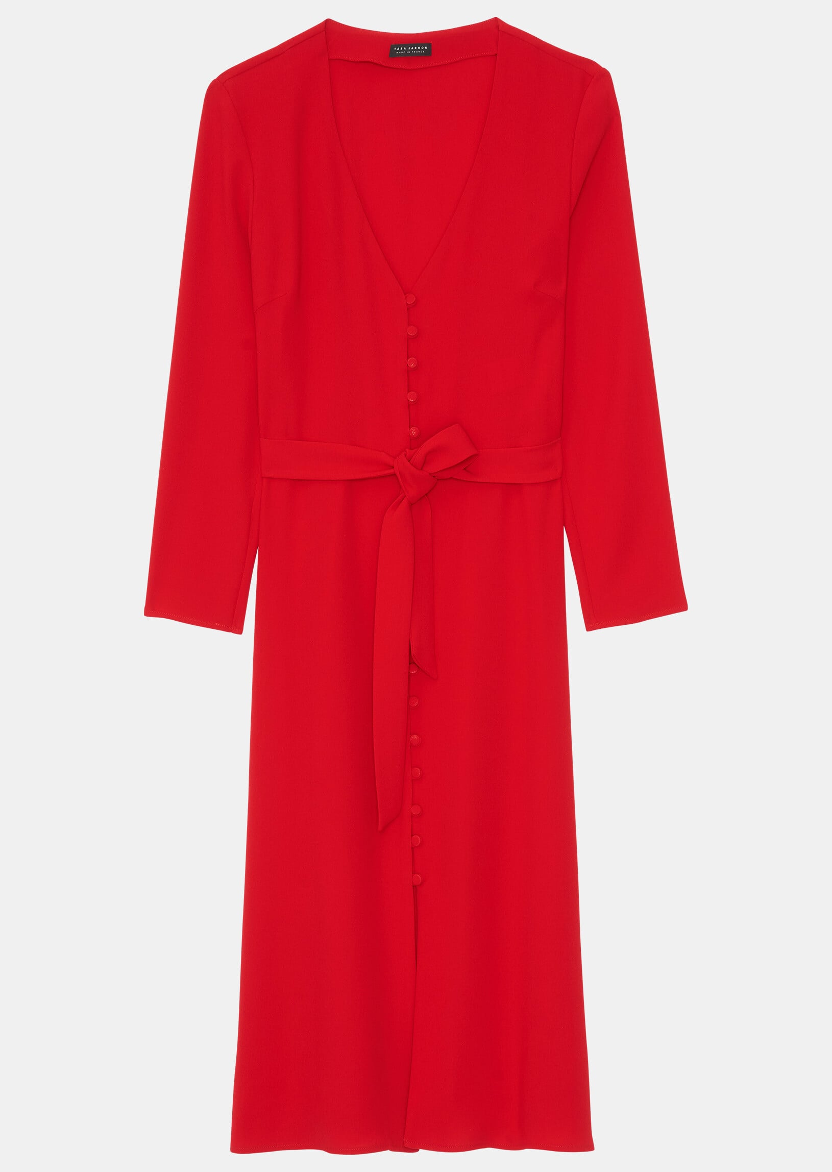 Robe Raynel rouge en crêpe Faume - seconde main