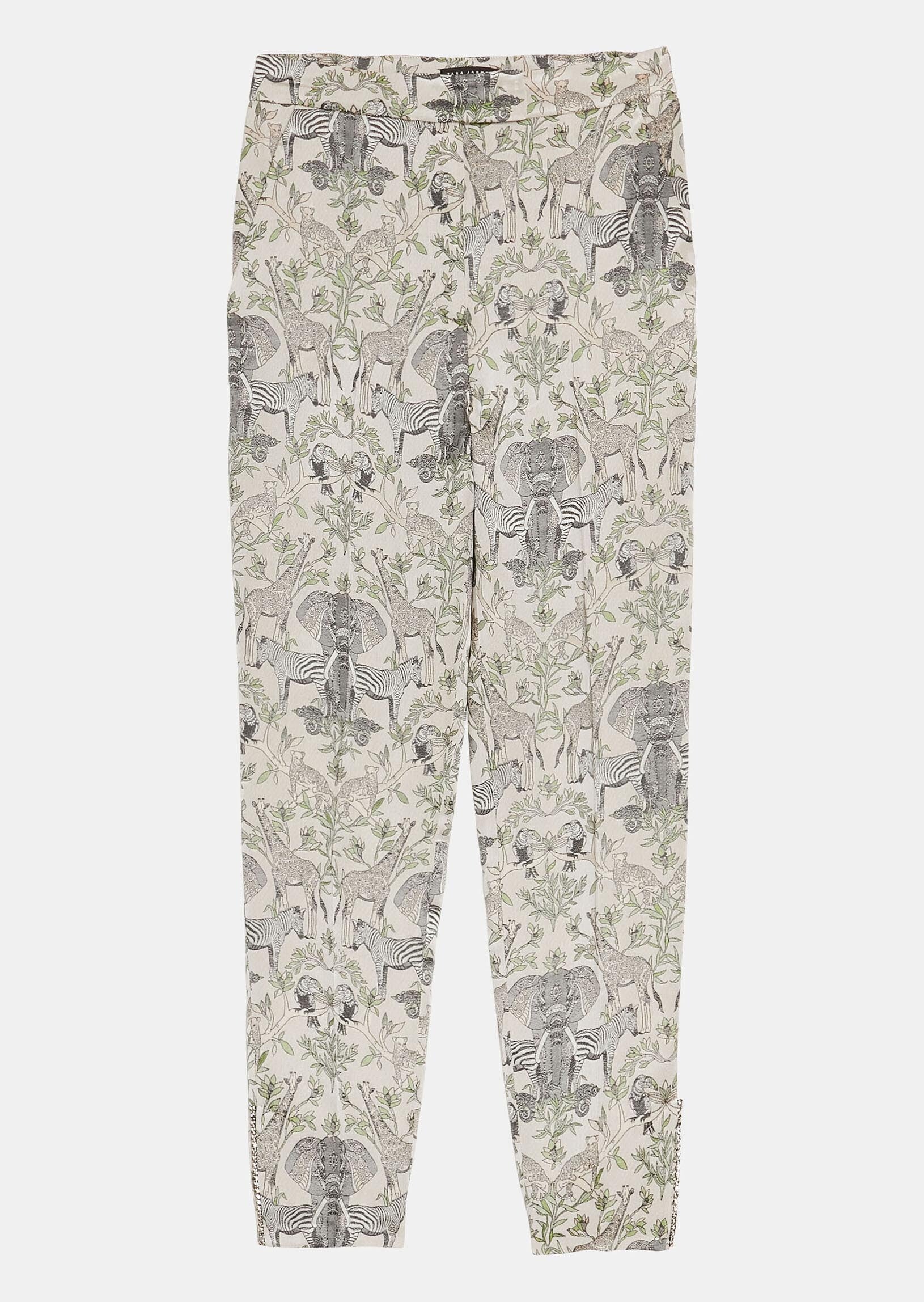 Pantalon Paul écru en jacquard jungle Faume - seconde main