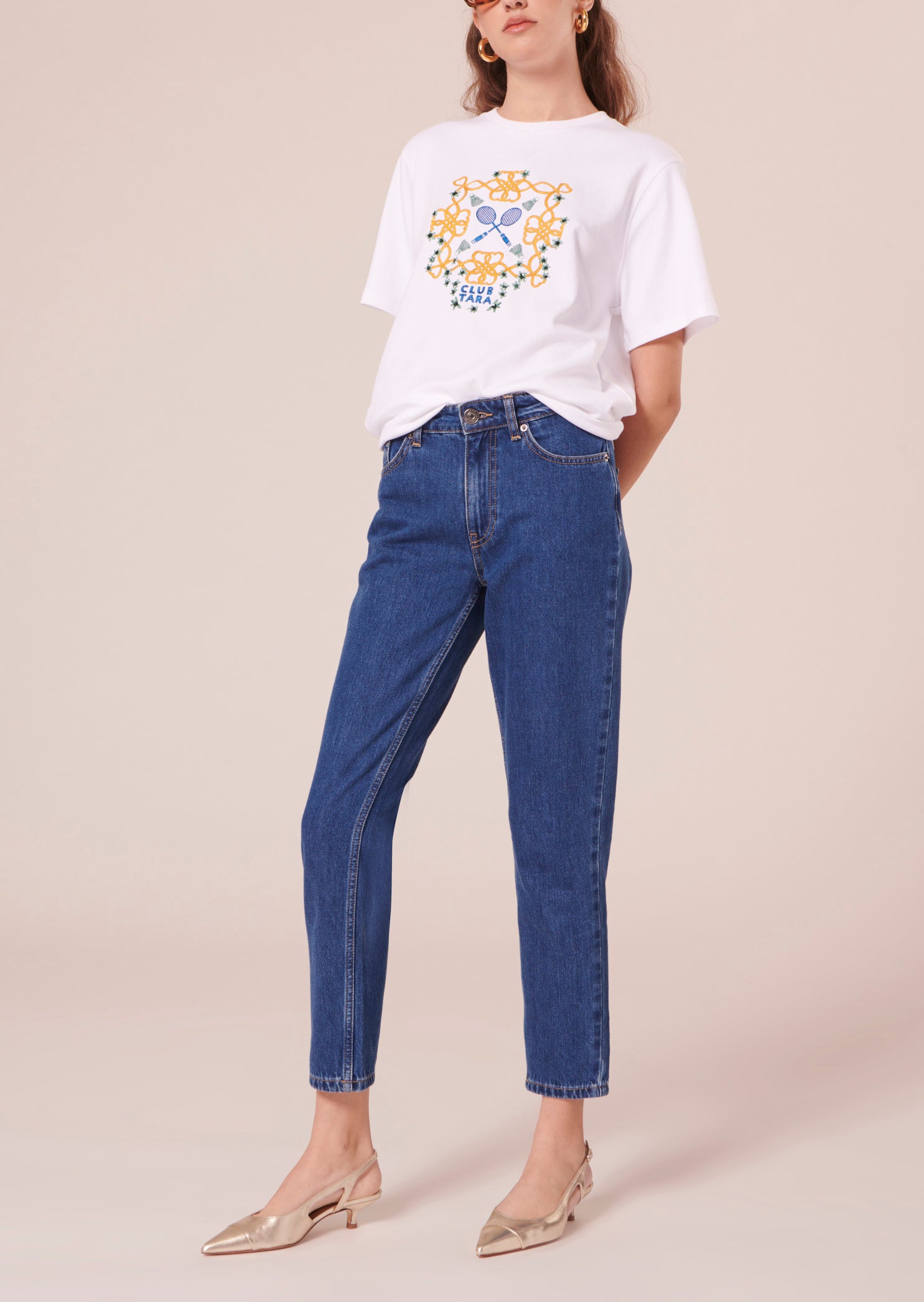 T-shirt Taraclub blanc en jersey Faume - seconde main