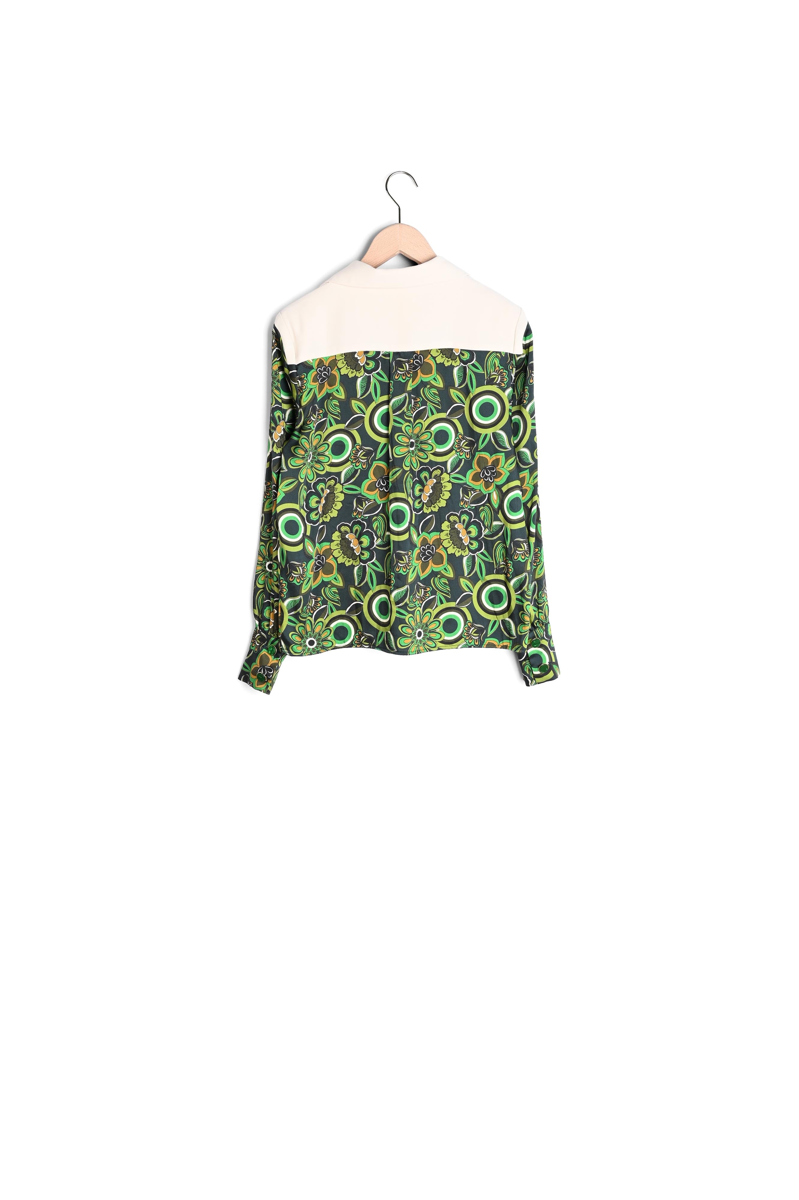 Chemise Cornella kaki imprimé fleurs Faume - seconde main