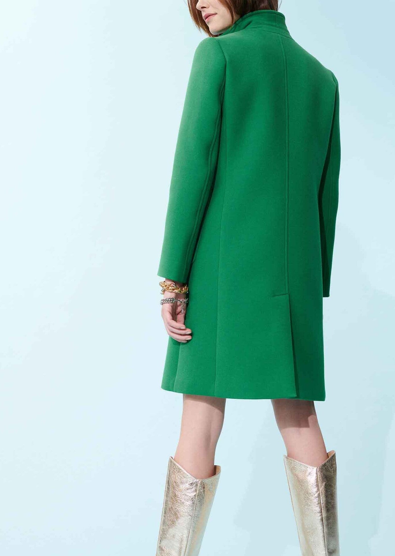 Manteau Mary vert émeraude en coton Faume - seconde main