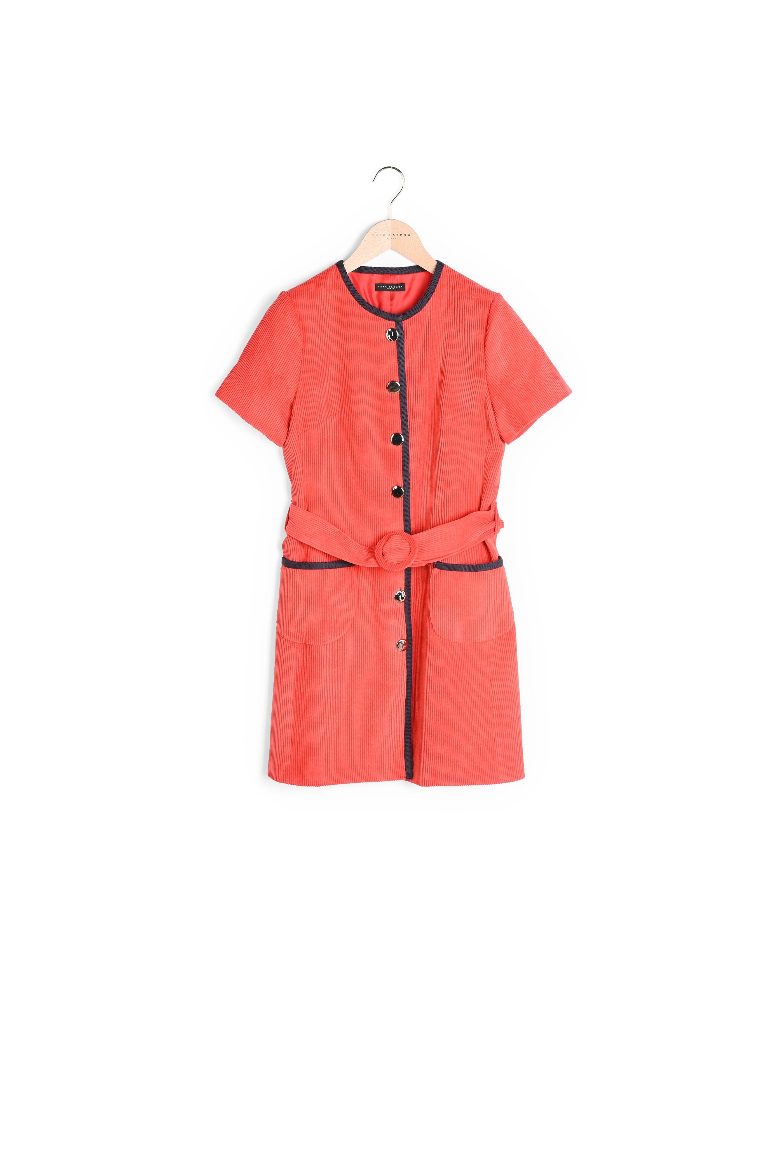 Robe Rythme rouge en velours côtelé Faume - seconde main