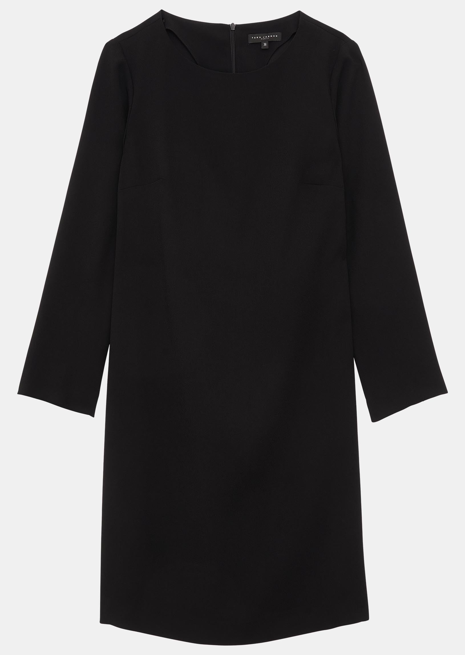 Robe courte Rosalinda noire en crêpe Faume - seconde main