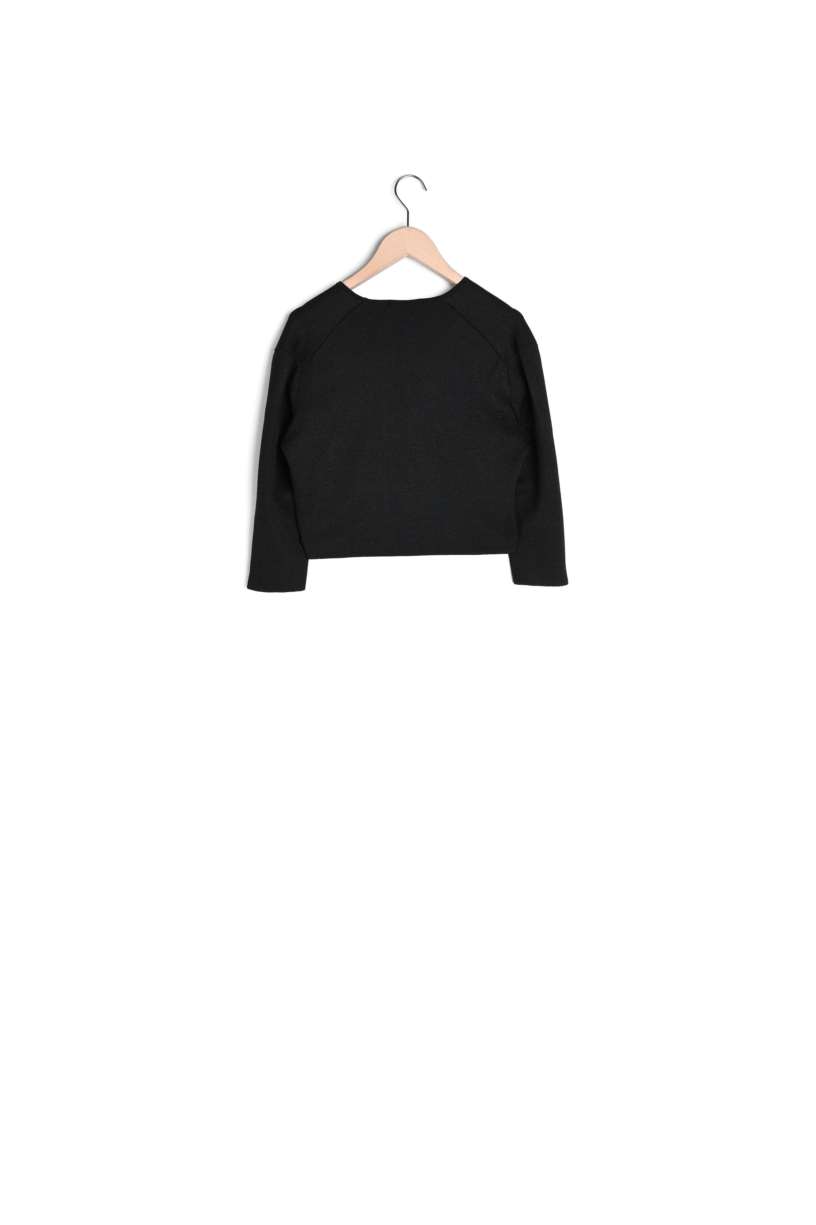 Gilet Groom noir court en maille compacte Faume - seconde main