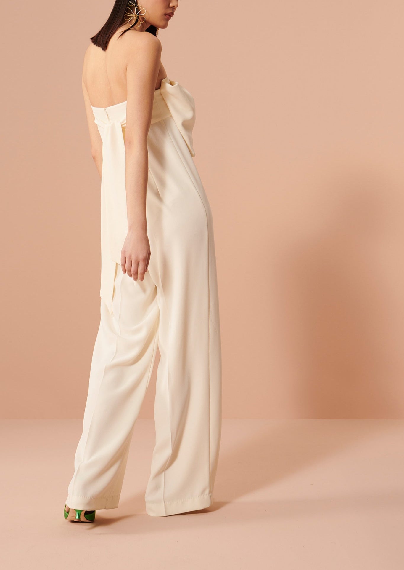 Combinaison Coeur écrue en crêpe Faume - seconde main