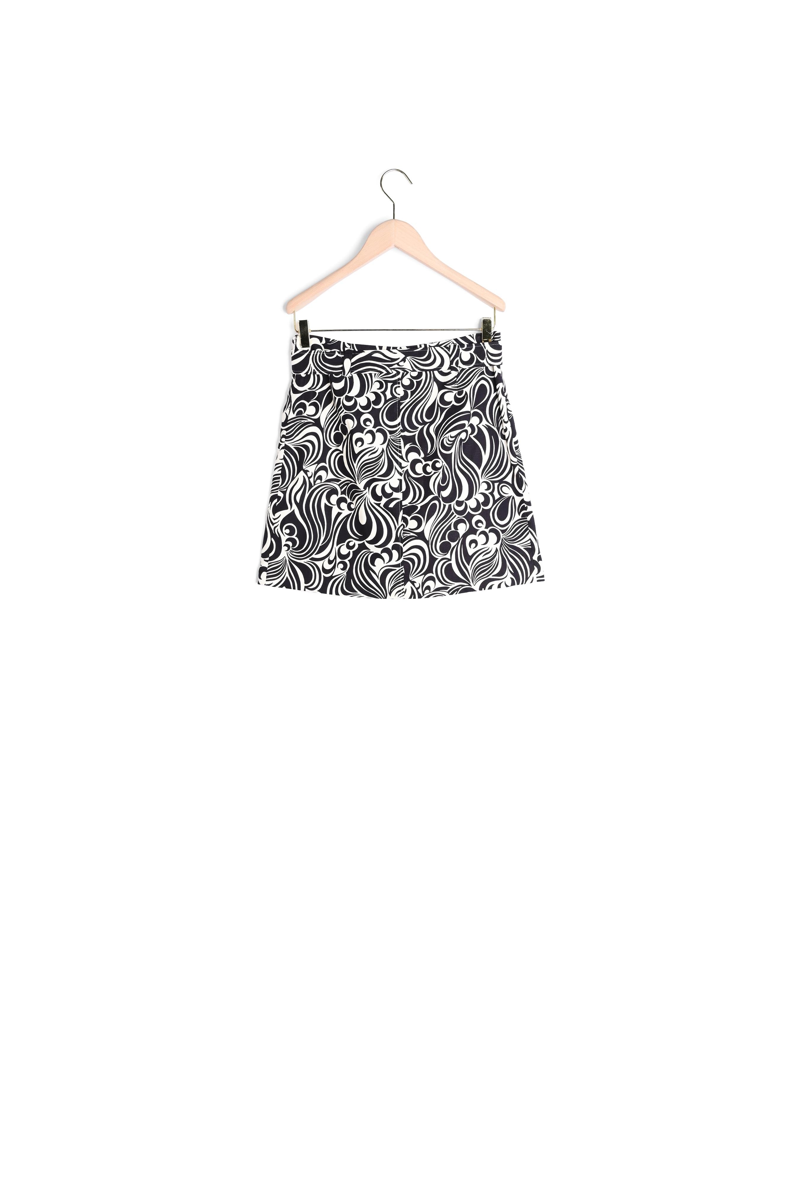 Jupe Joelle écrue imprimé psyche en coton Faume - seconde main