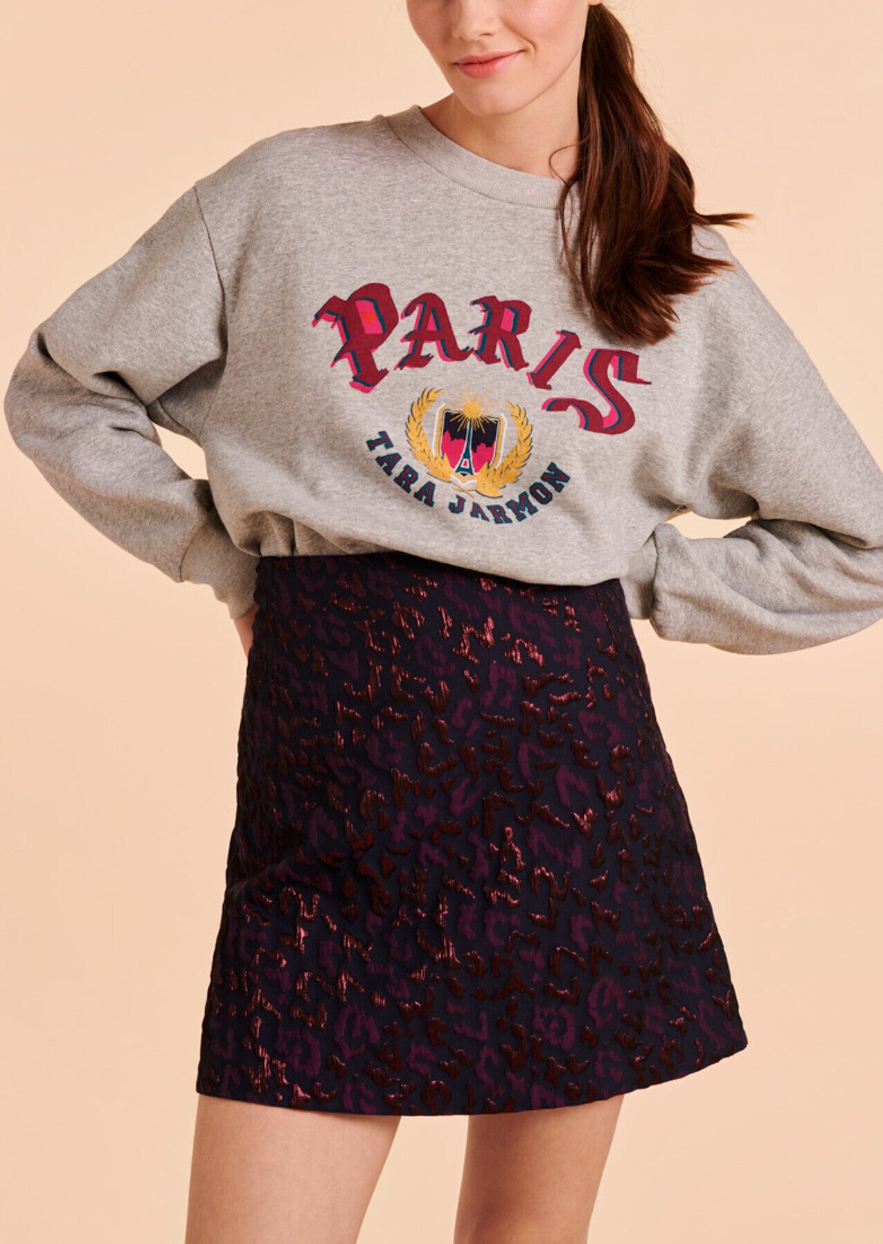 Jupe Jada en jacquard léopard Faume - seconde main