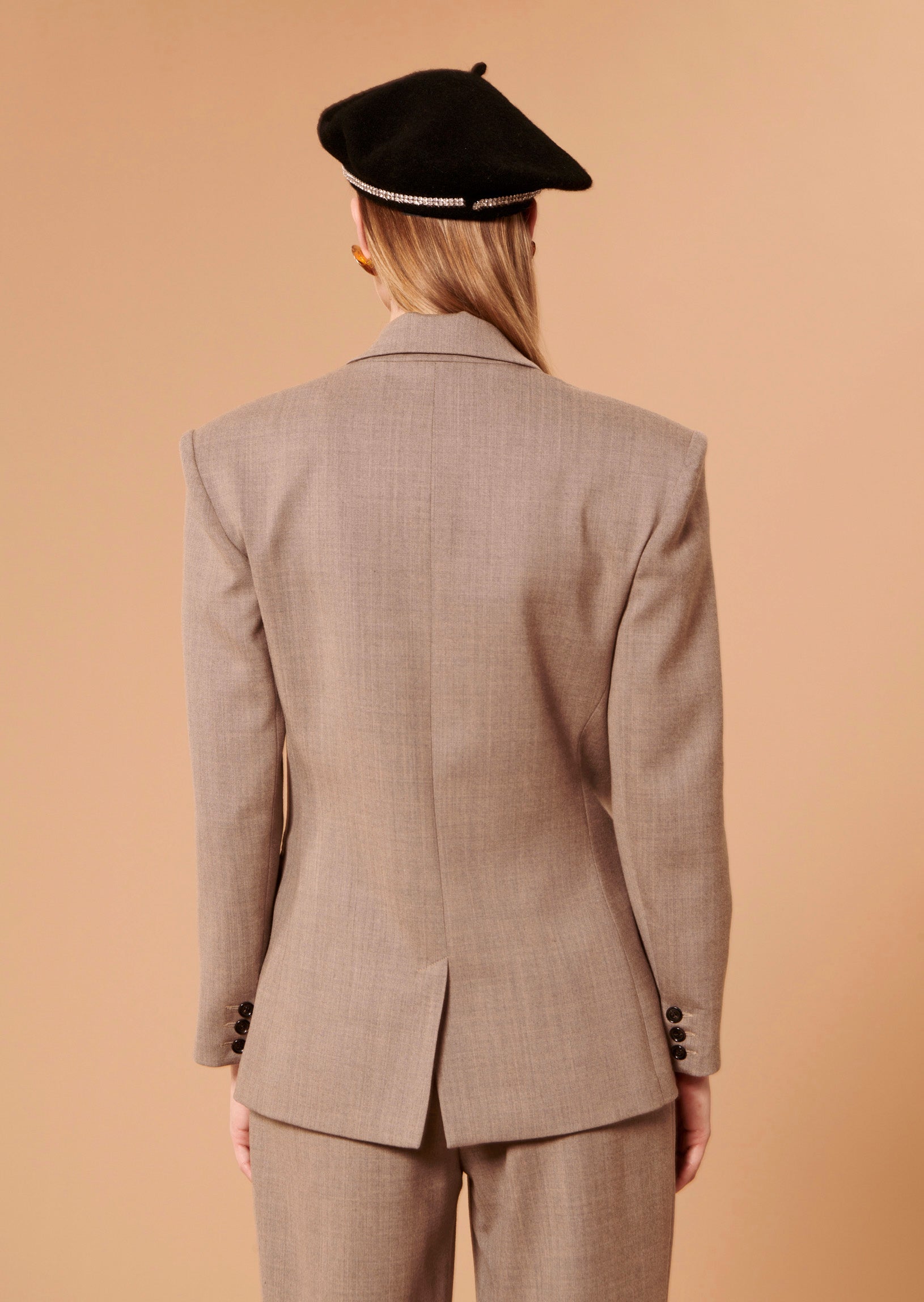 Veste Vasilie beige en flanelle Faume - seconde main