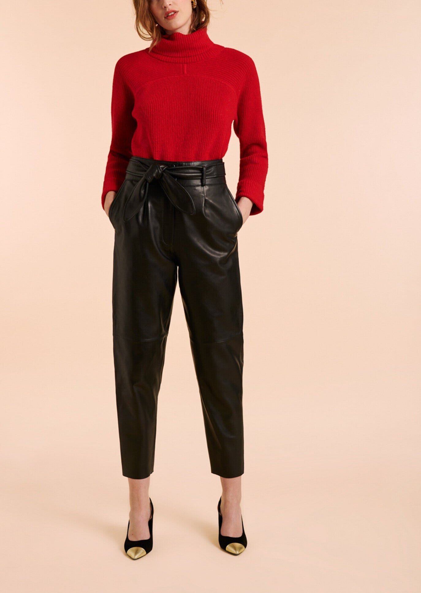 Pull Nasim oversize rouge Faume - seconde main