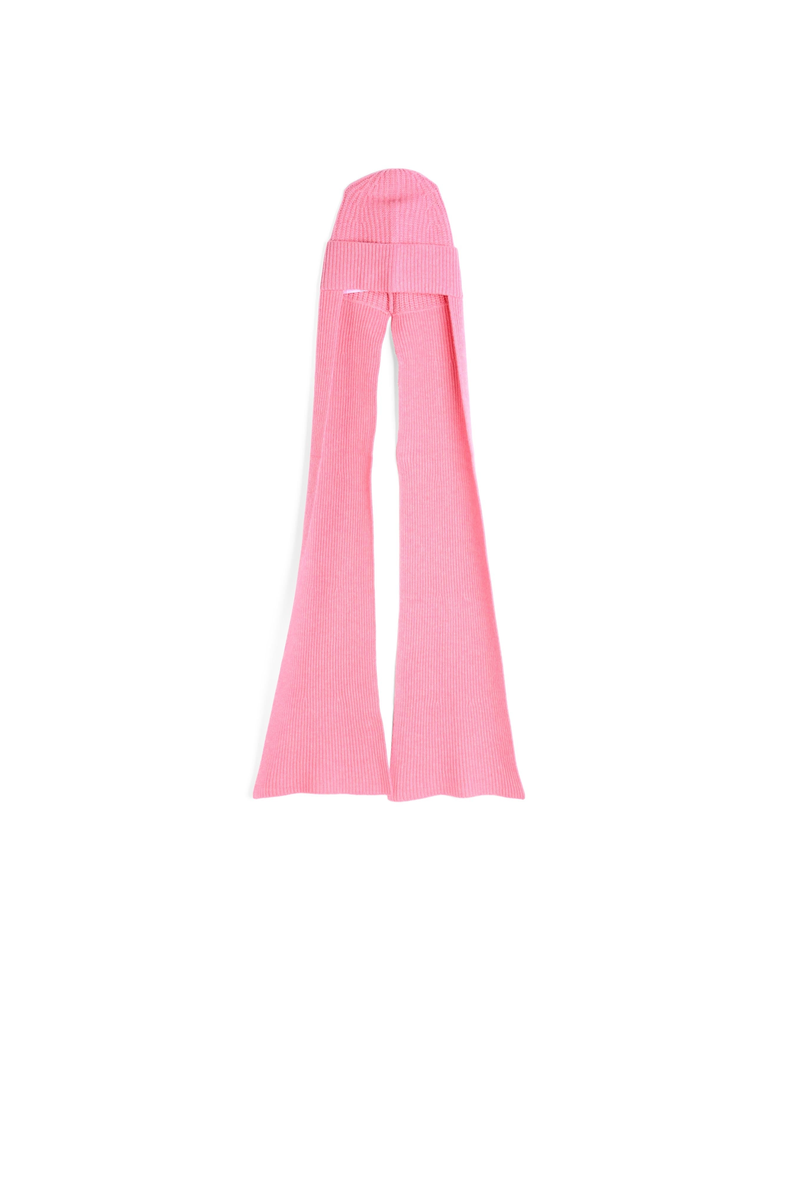 Bonnet Azhar rose en laine Faume - seconde main