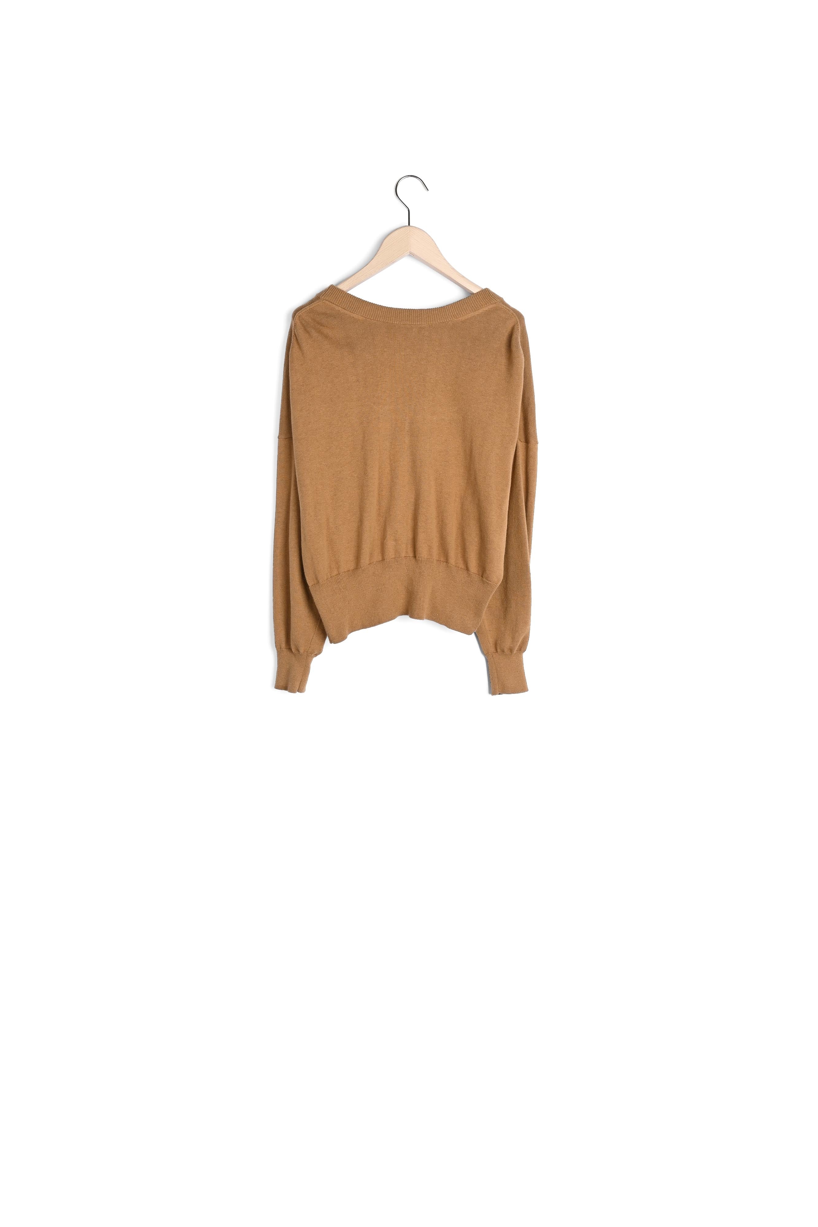 Cardigan Nick oversized camel avec détail de tresse Faume - seconde main