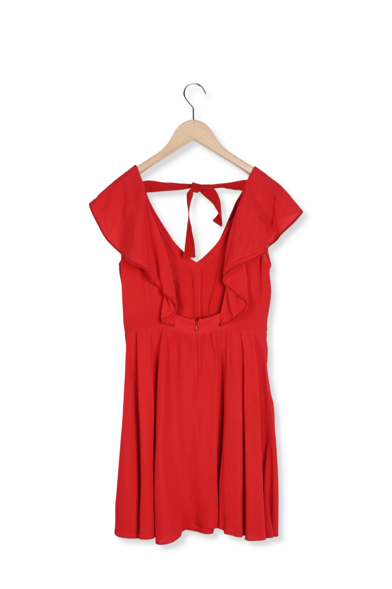 Robe courte rouge en crêpe viscose Faume - seconde main