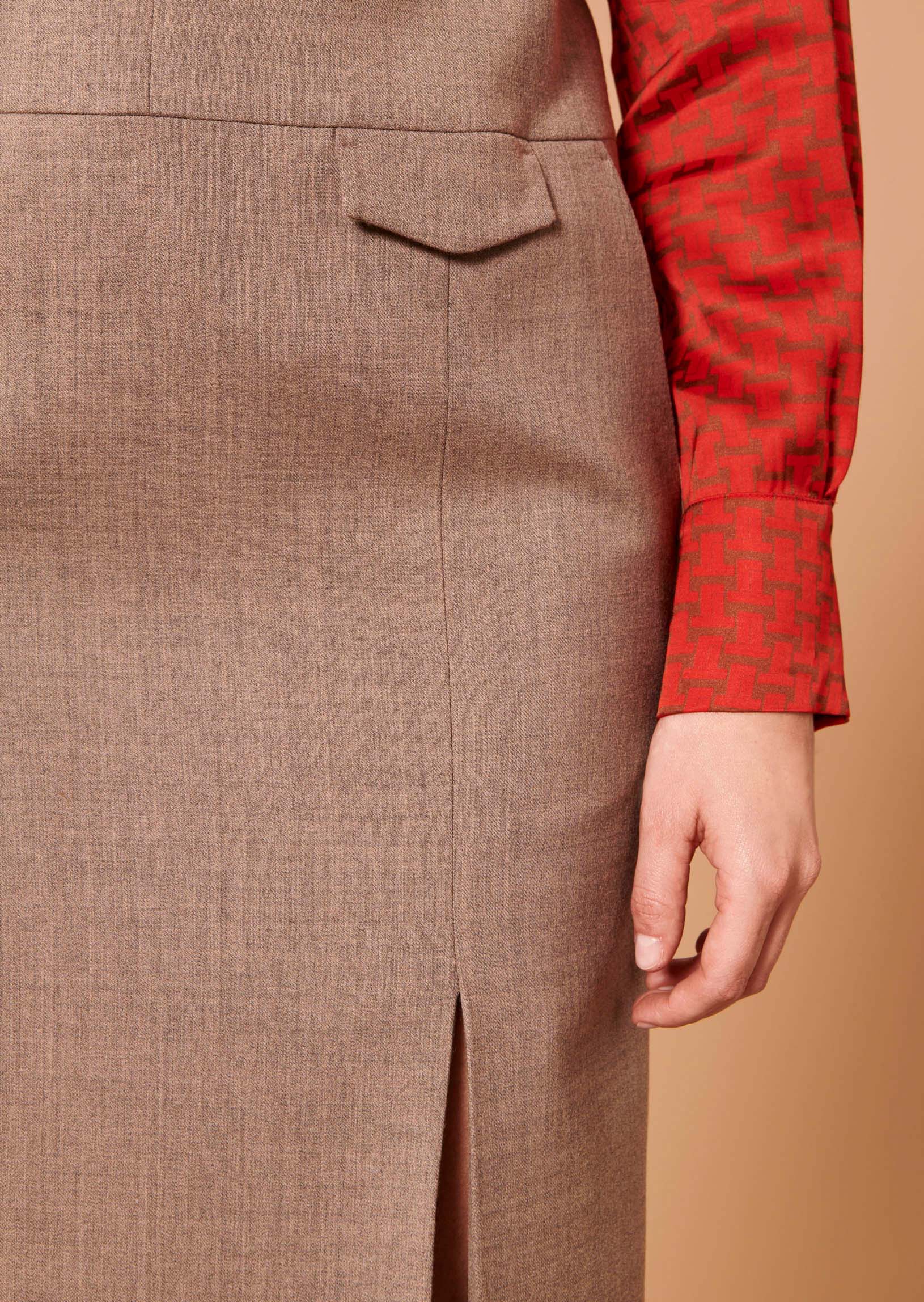 Robe Rollande beige en flanelle Faume - seconde main