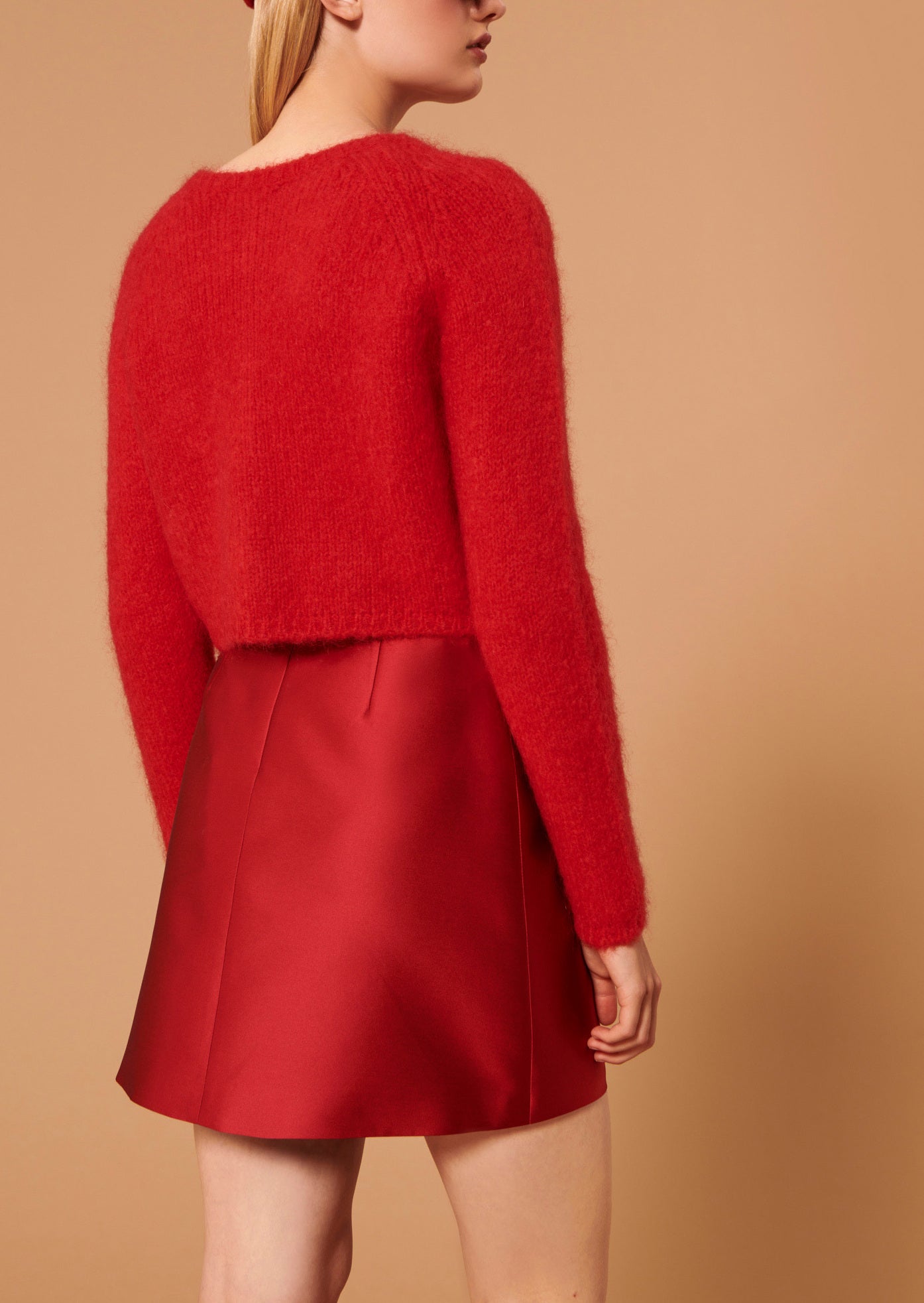 Gilet Glory rouge en mohair Faume - seconde main