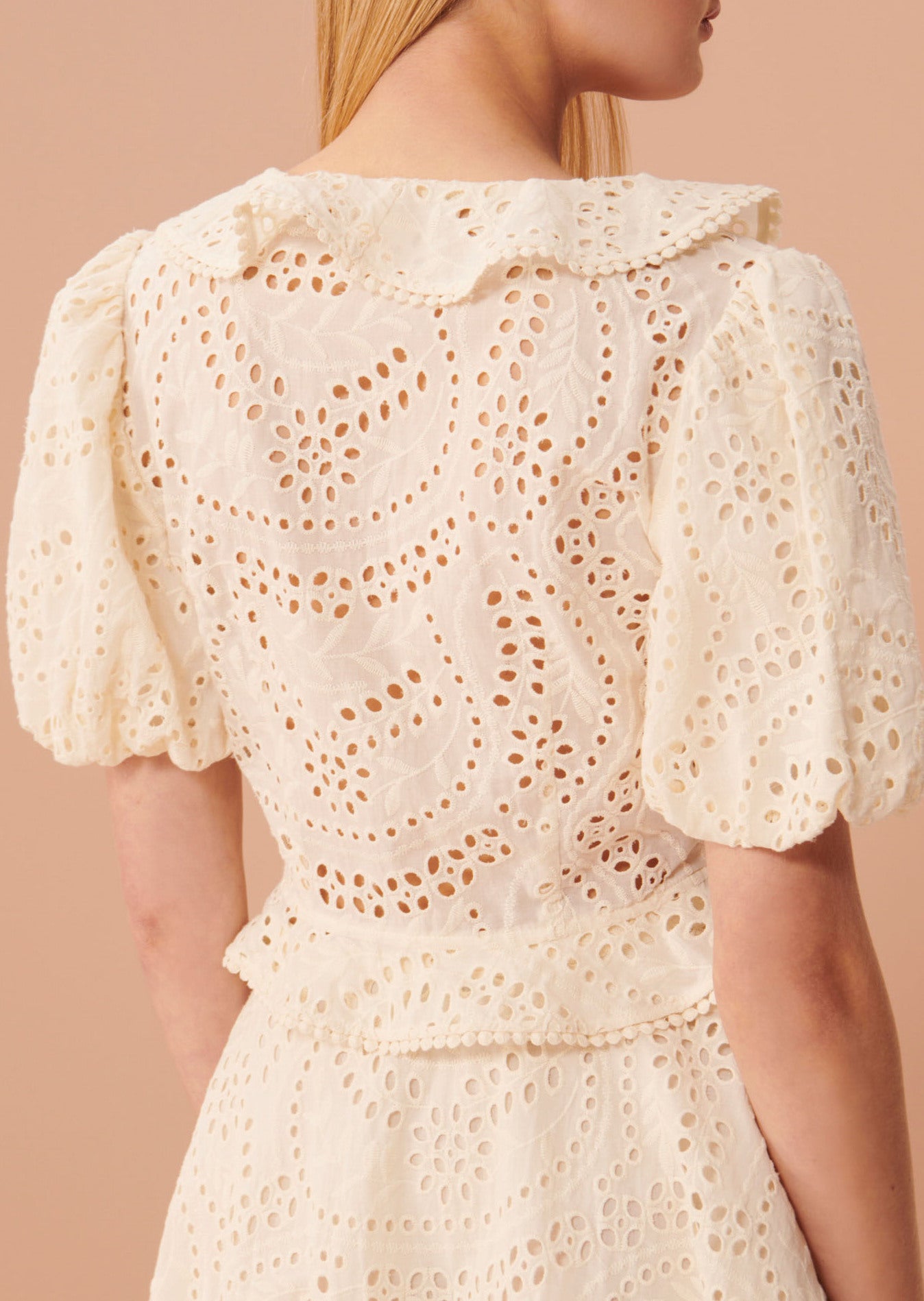 Chemise Carine écrue en broderie Faume - seconde main