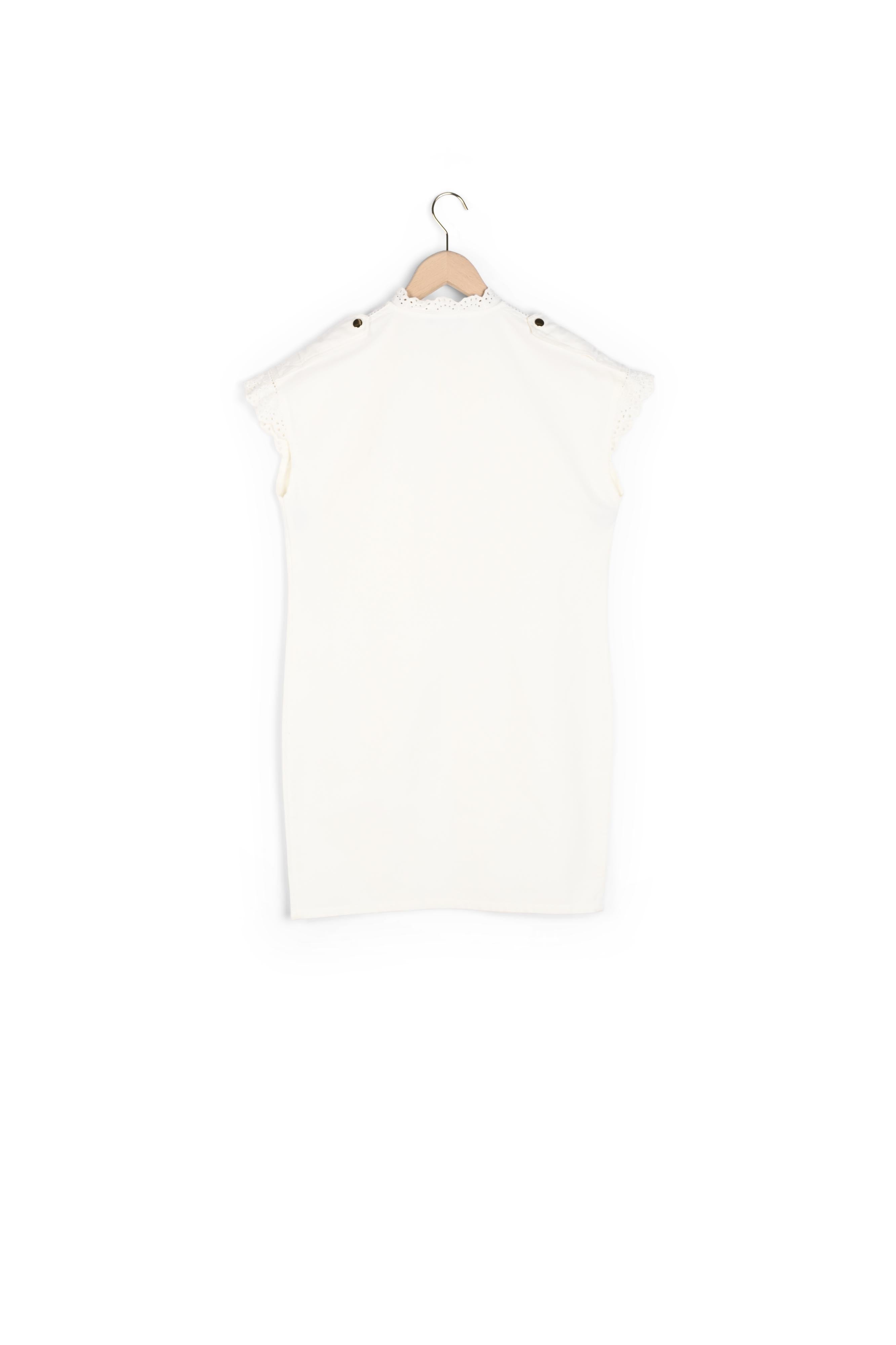 Robe Road blanche brodée en coton Faume - seconde main