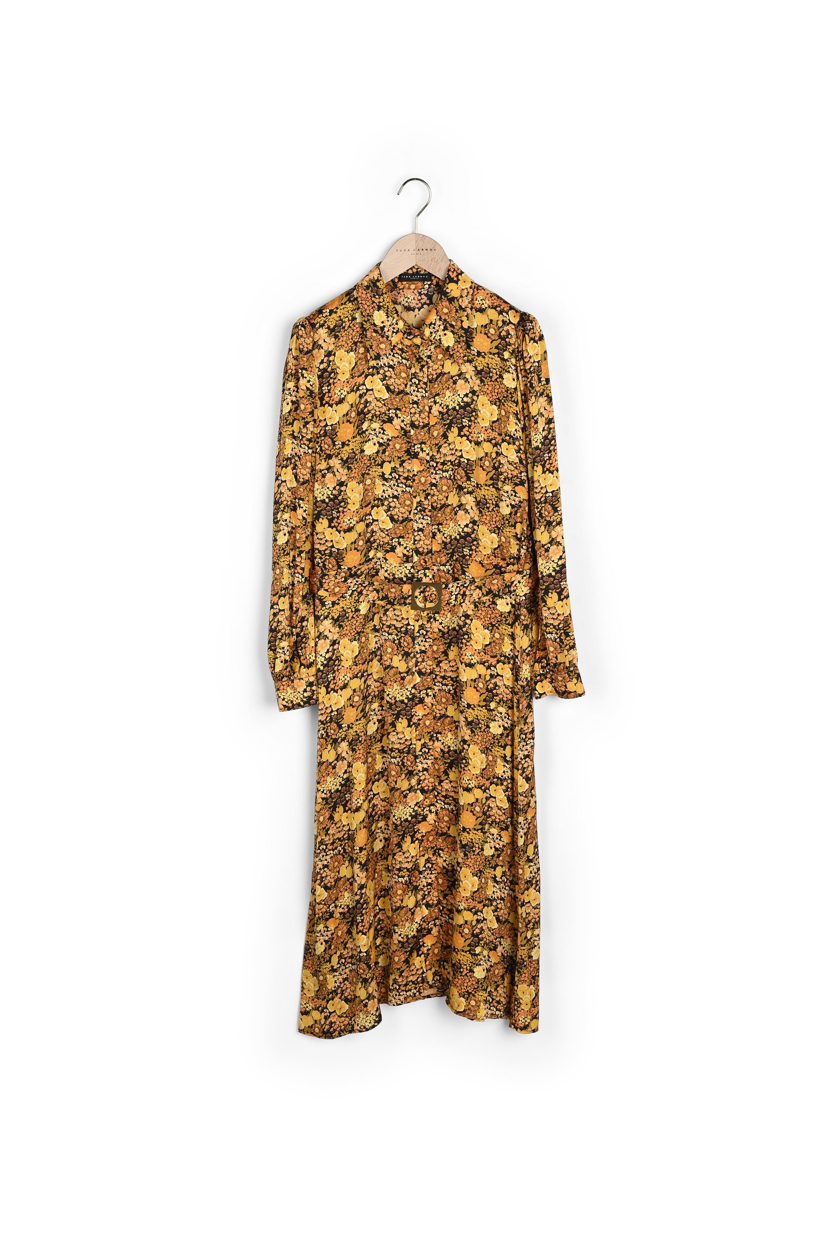 Robe Rolianne jaune imprimé fleurs Faume - seconde main
