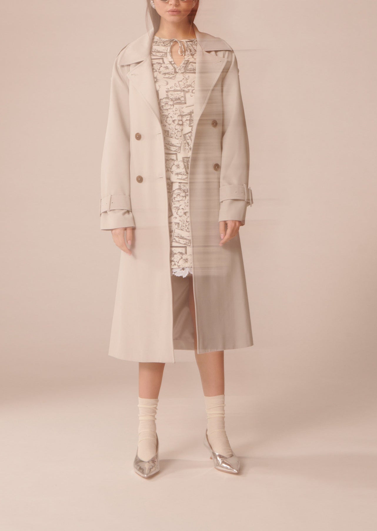 Top Tabata écru imprimé Faume - seconde main