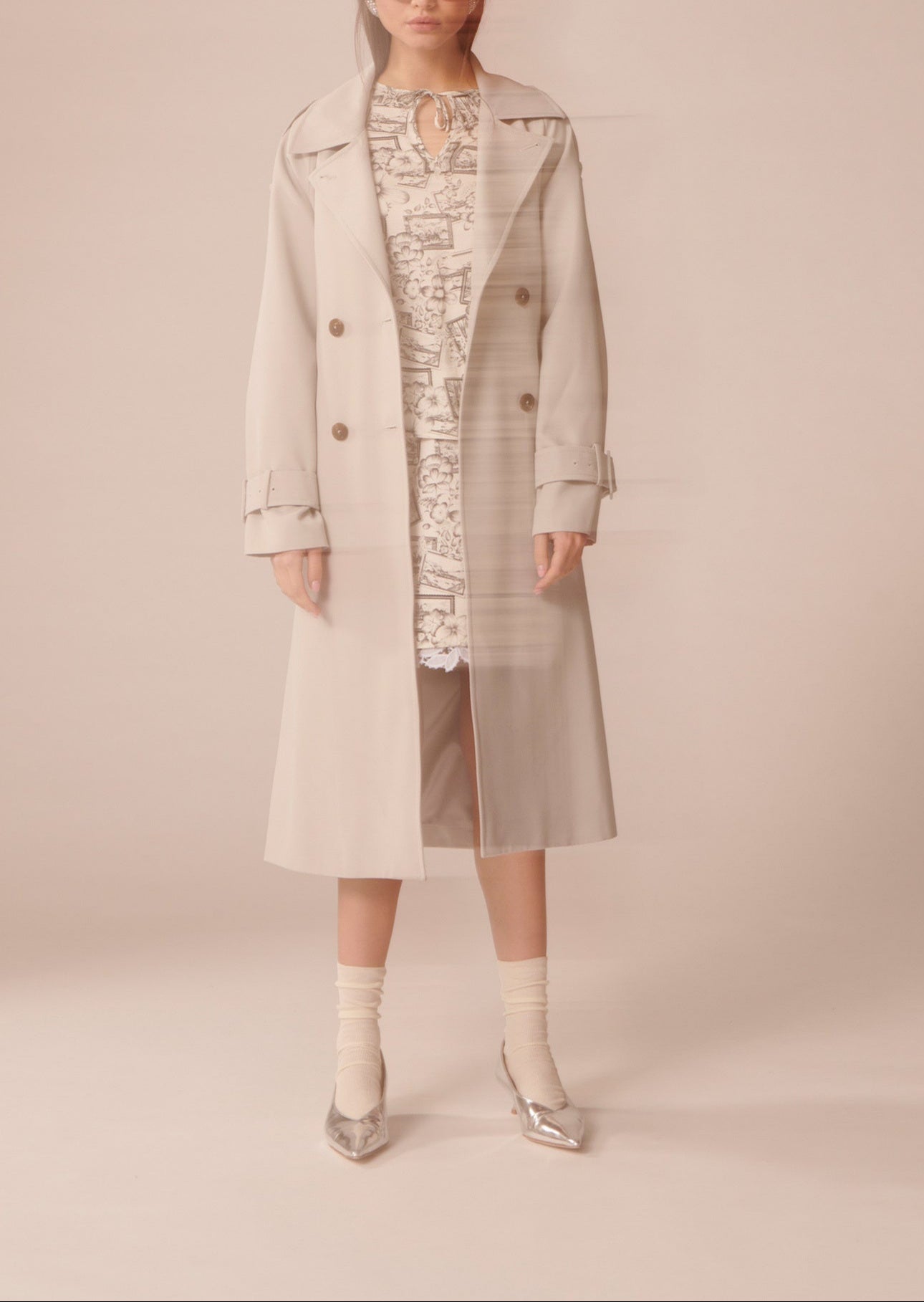 Top Tabata écru imprimé Faume - seconde main