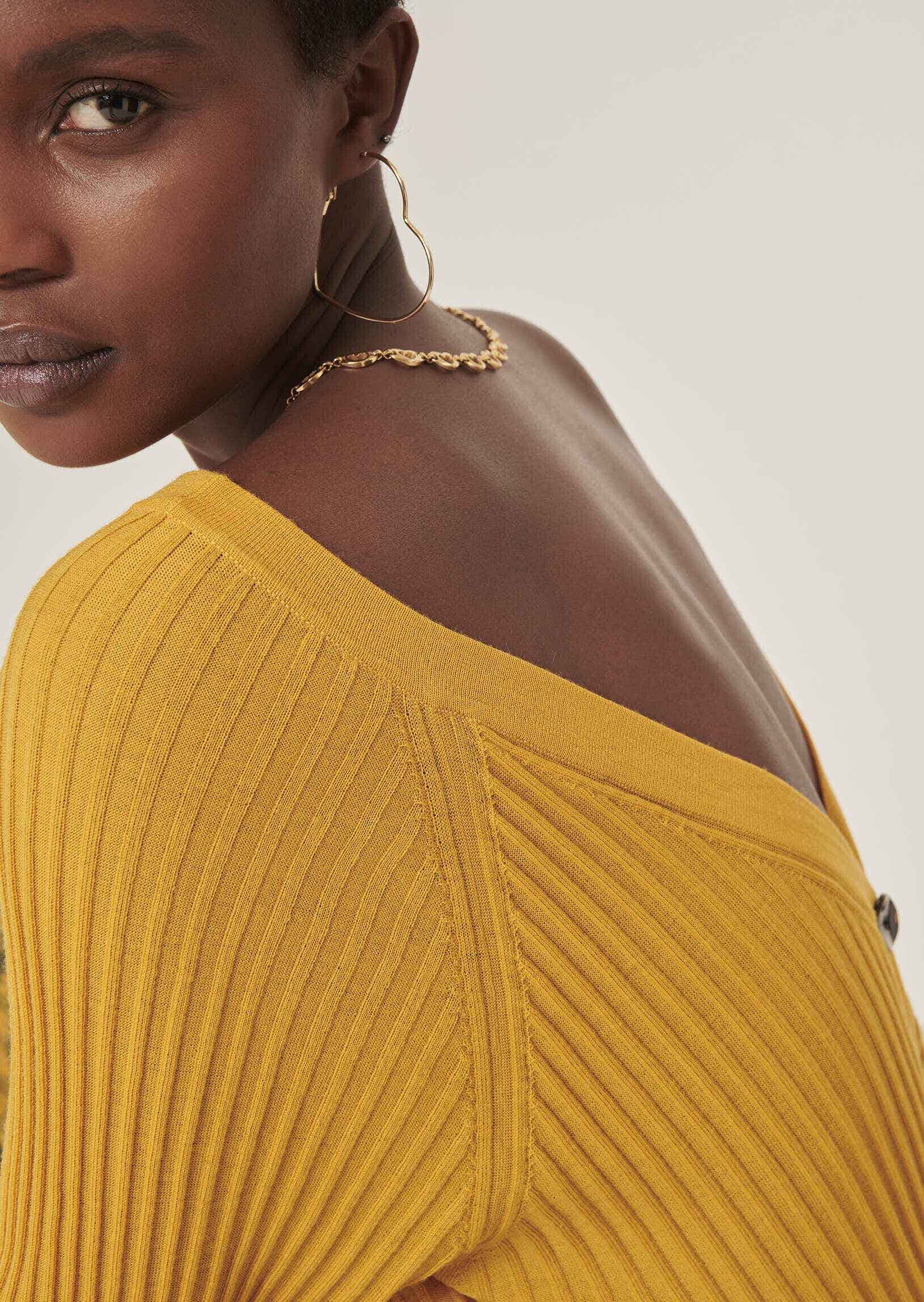 Gilet Gemma mordoré en merinos extrafin Faume - seconde main